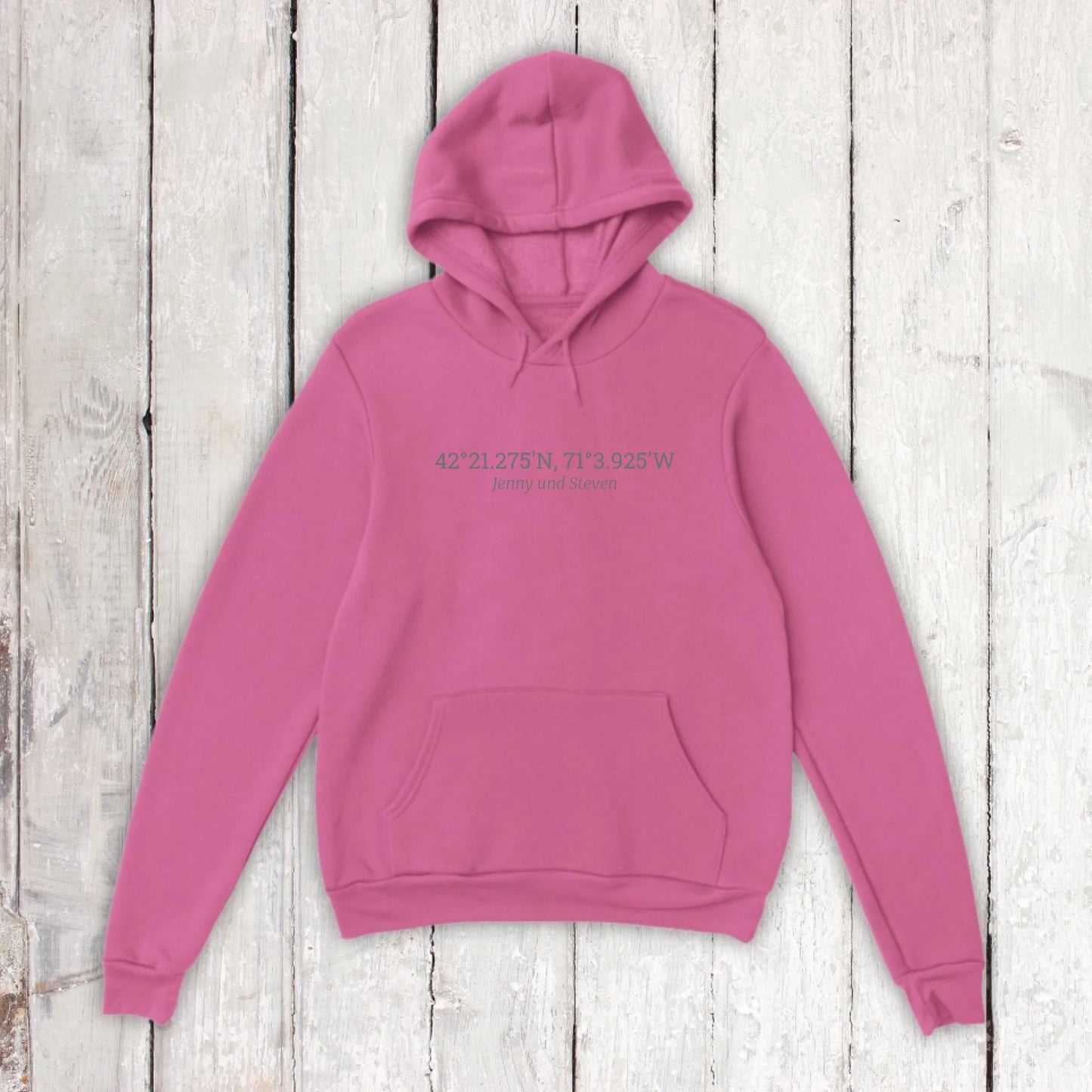 eure gemeinsamen Koordinaten - individueller Hoodie