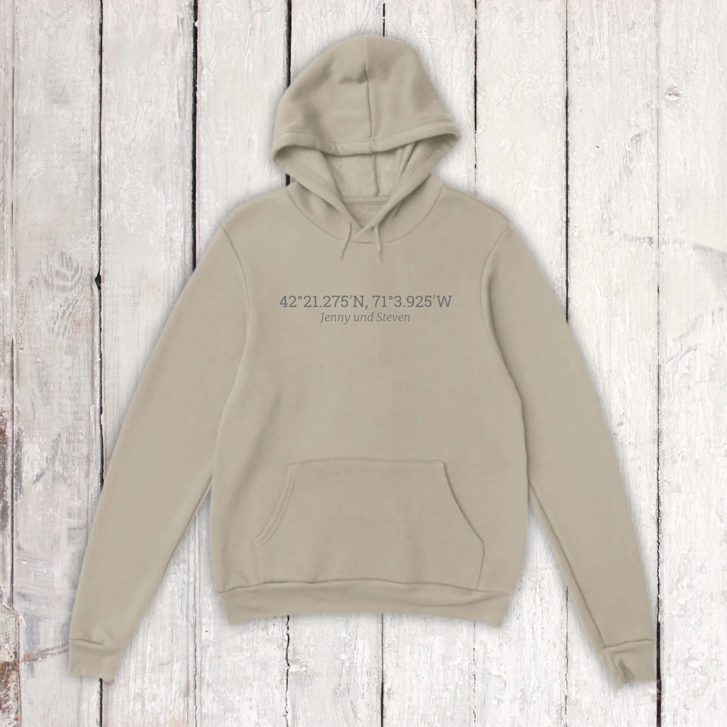 eure gemeinsamen Koordinaten - individueller Hoodie