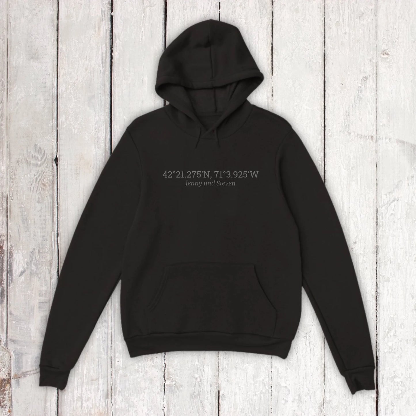 eure gemeinsamen Koordinaten - individueller Hoodie