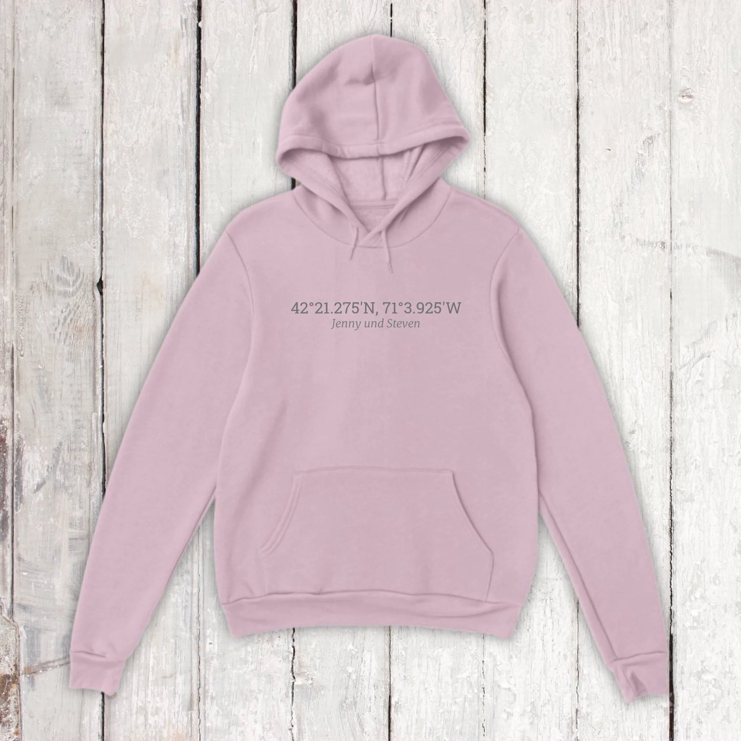 eure gemeinsamen Koordinaten - individueller Hoodie