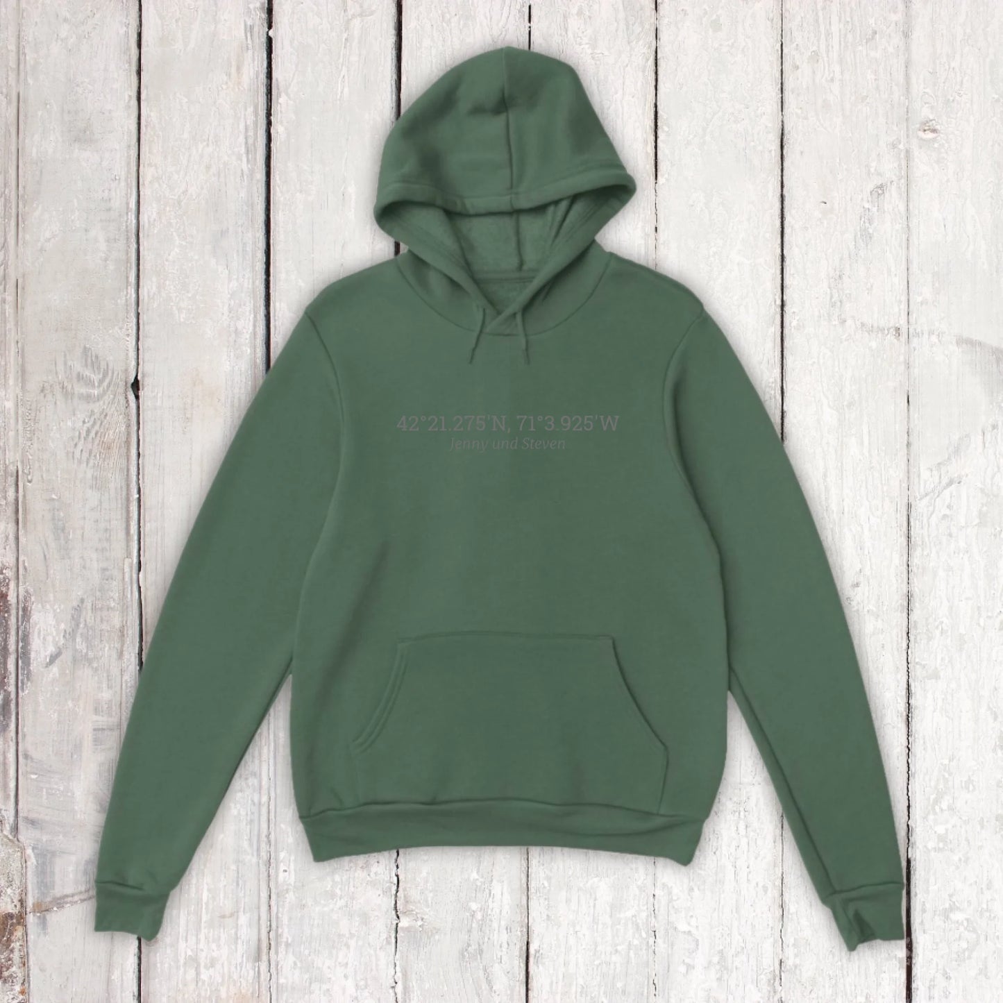 eure gemeinsamen Koordinaten - individueller Hoodie