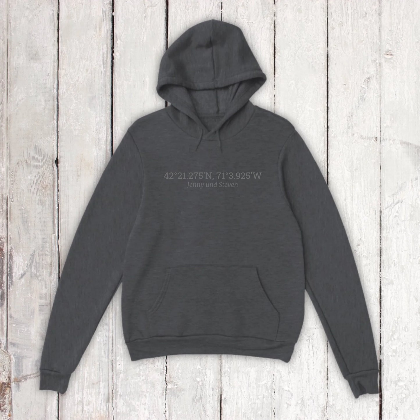 eure gemeinsamen Koordinaten - individueller Hoodie