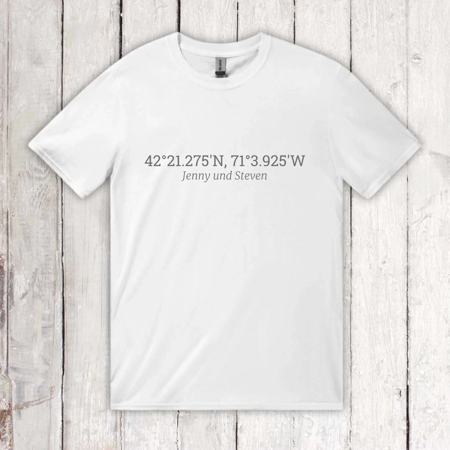 eure gemeinsamen Koordinaten - individueller Hoodie