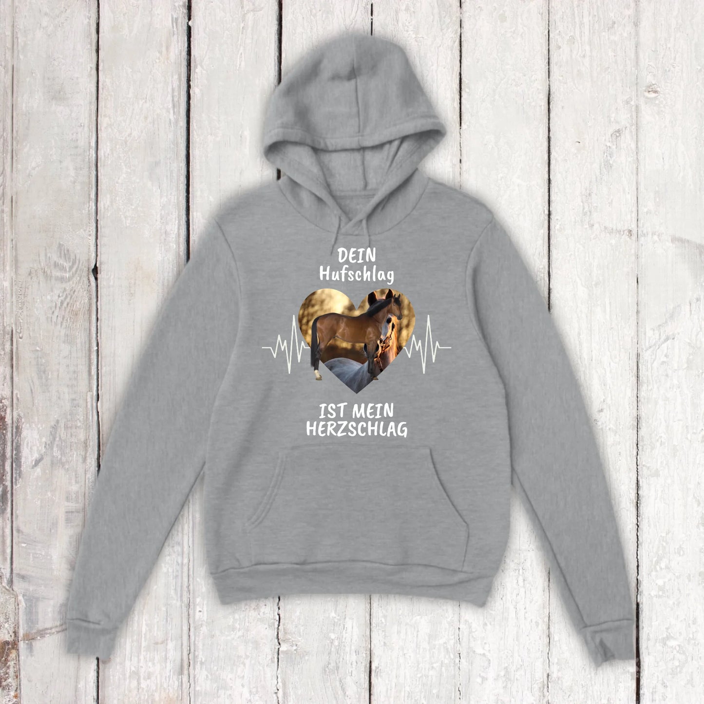 T-Shirt mit Pferde Herzschlag und deinem Foto