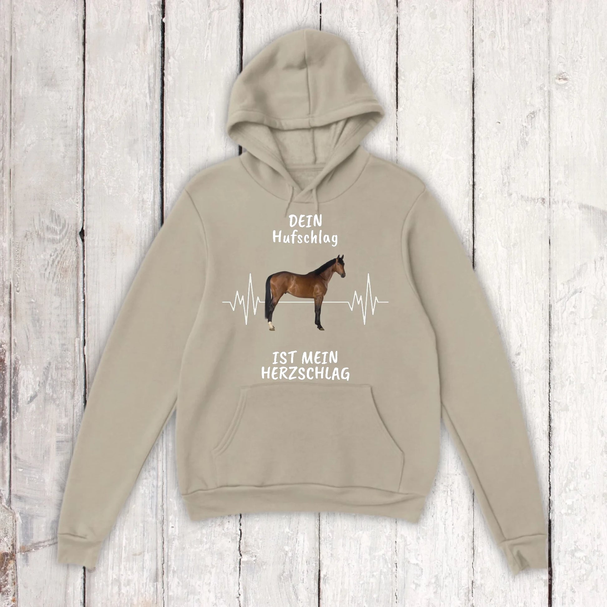 Hoodie mit Pferde Herzschlag und deinem Foto - individueller Hoodie | Personalize Palace