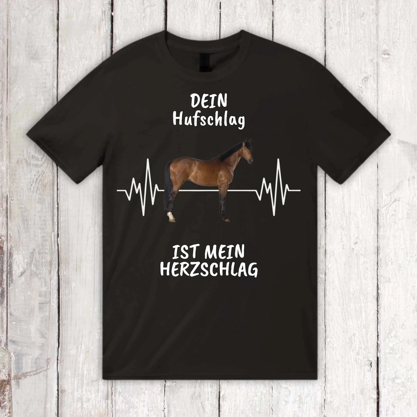 Hoodie mit Pferde Herzschlag und deinem Foto - individueller Hoodie