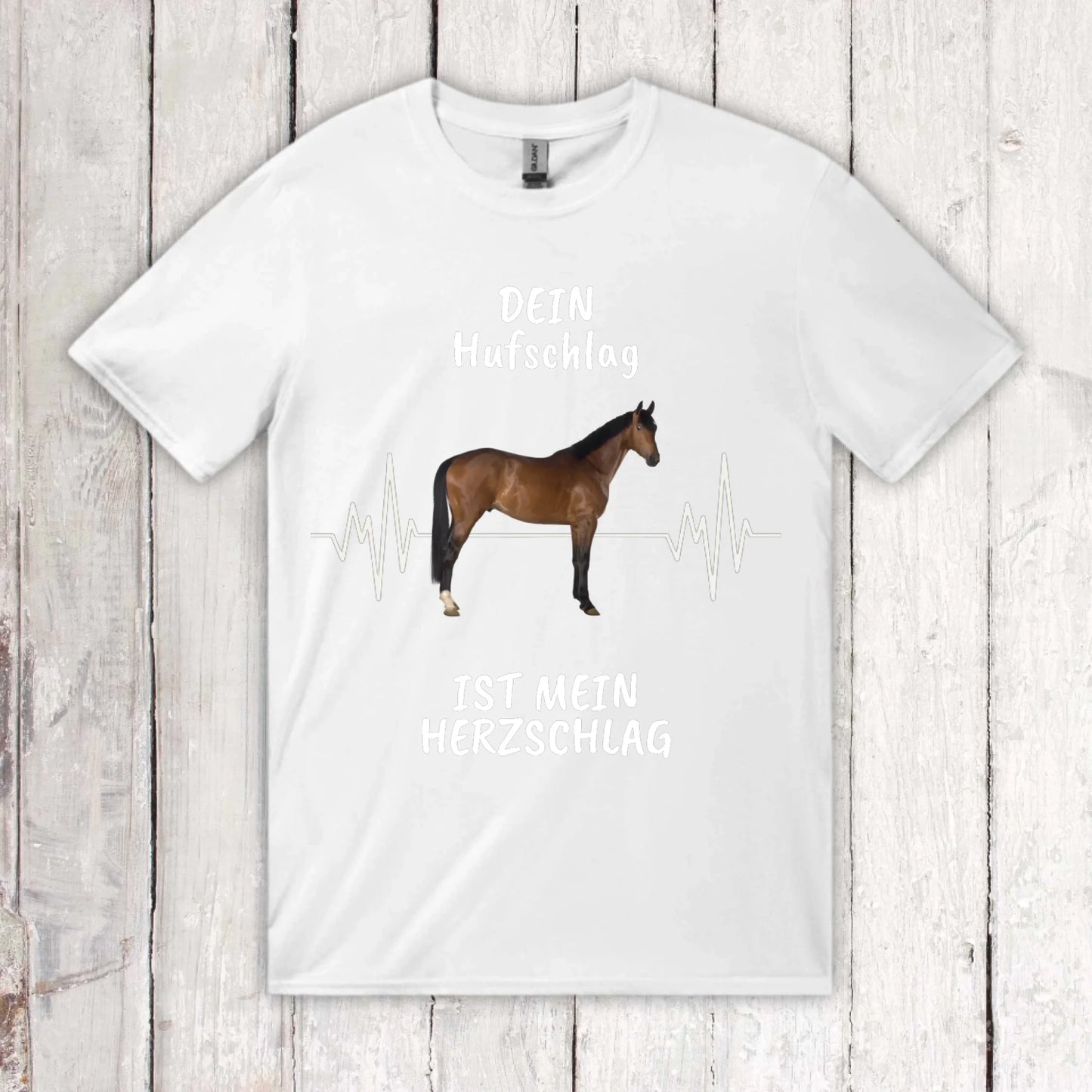 Hoodie mit Pferde Herzschlag und deinem Foto - individueller Hoodie