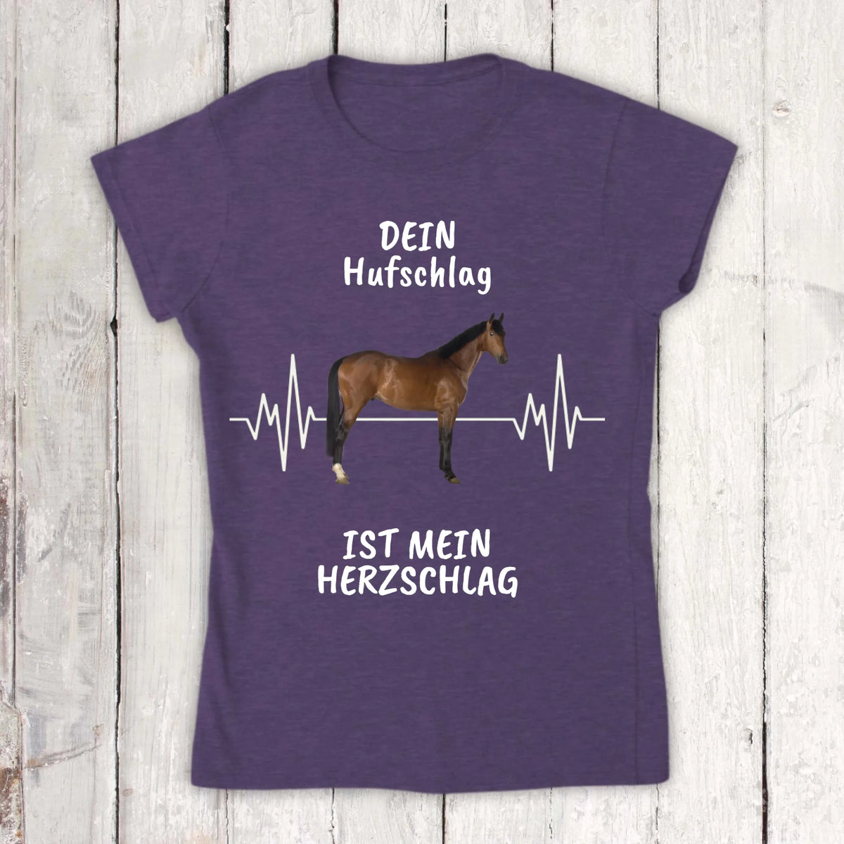 Hoodie with horse heartbeat and your photo - personalized hoodie