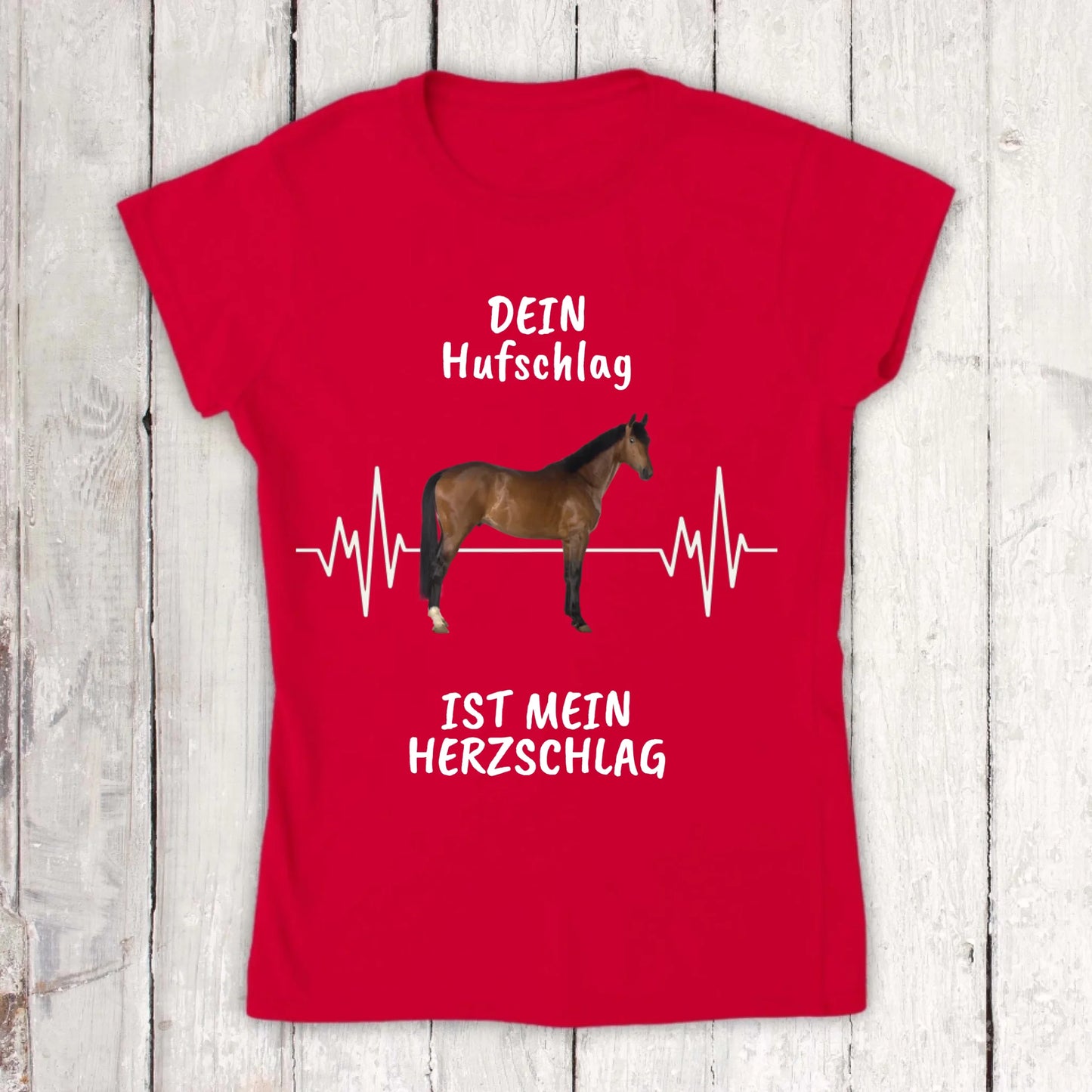 Hoodie mit Pferde Herzschlag und deinem Foto - individueller Hoodie