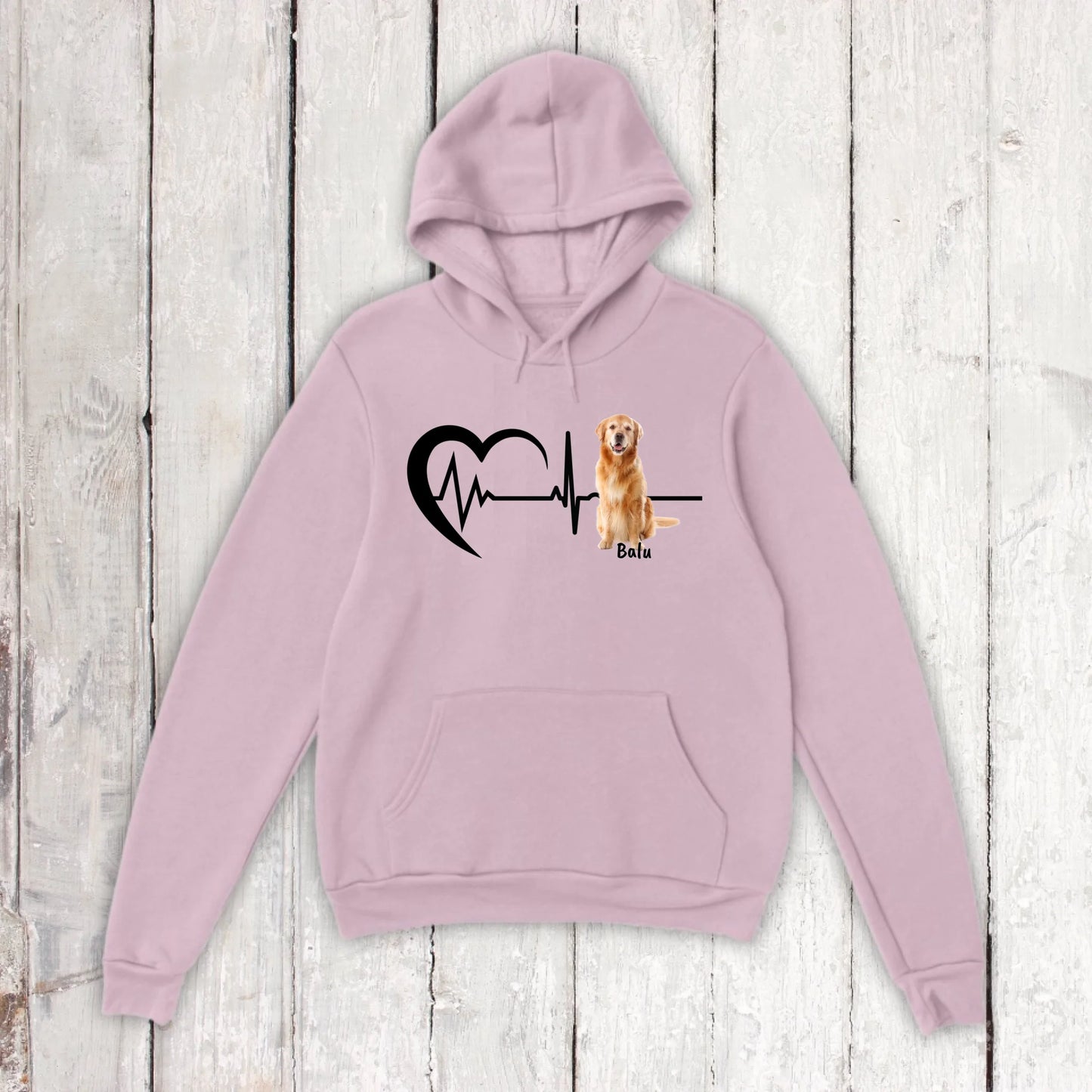 Herzschlag mit Foto - Individueller Hoodie oder Sweatshirt