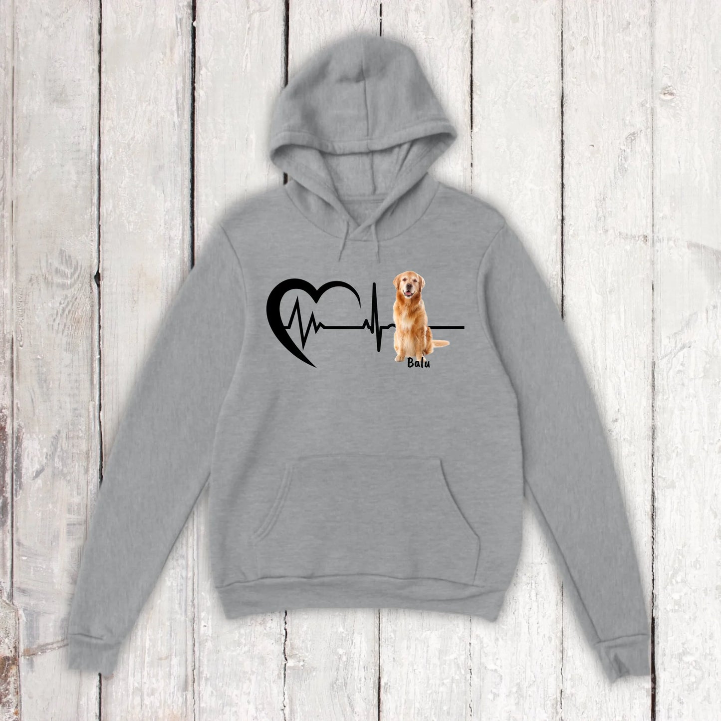 Herzschlag mit Foto - Individueller Hoodie oder Sweatshirt