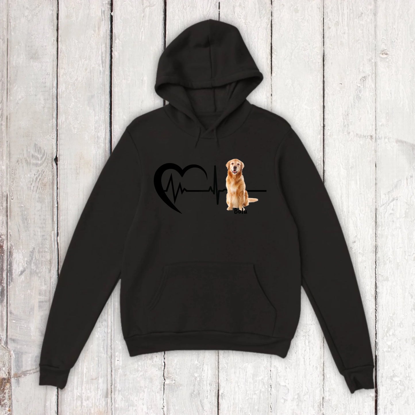 Herzschlag mit Foto - Individueller Hoodie oder Sweatshirt