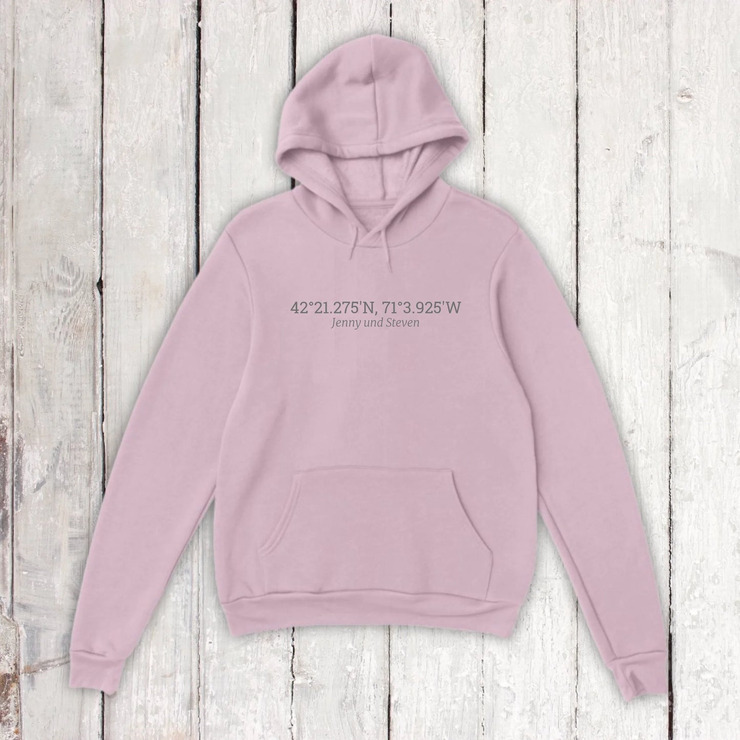 eure gemeinsamen Koordinaten - individueller Hoodie | Personalize Palace