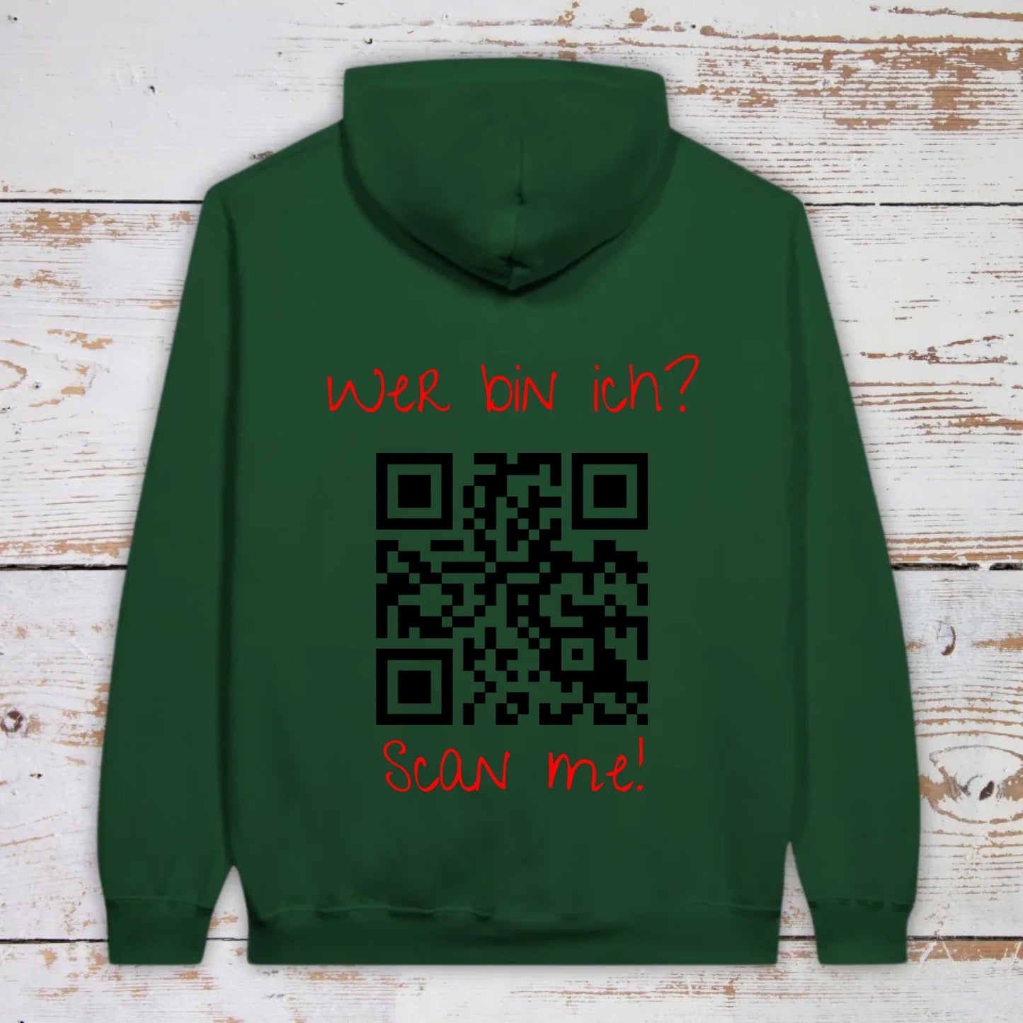 dein QR-Code | Strichcode mit Text - individueller Code Hoodie | Personalize Palace