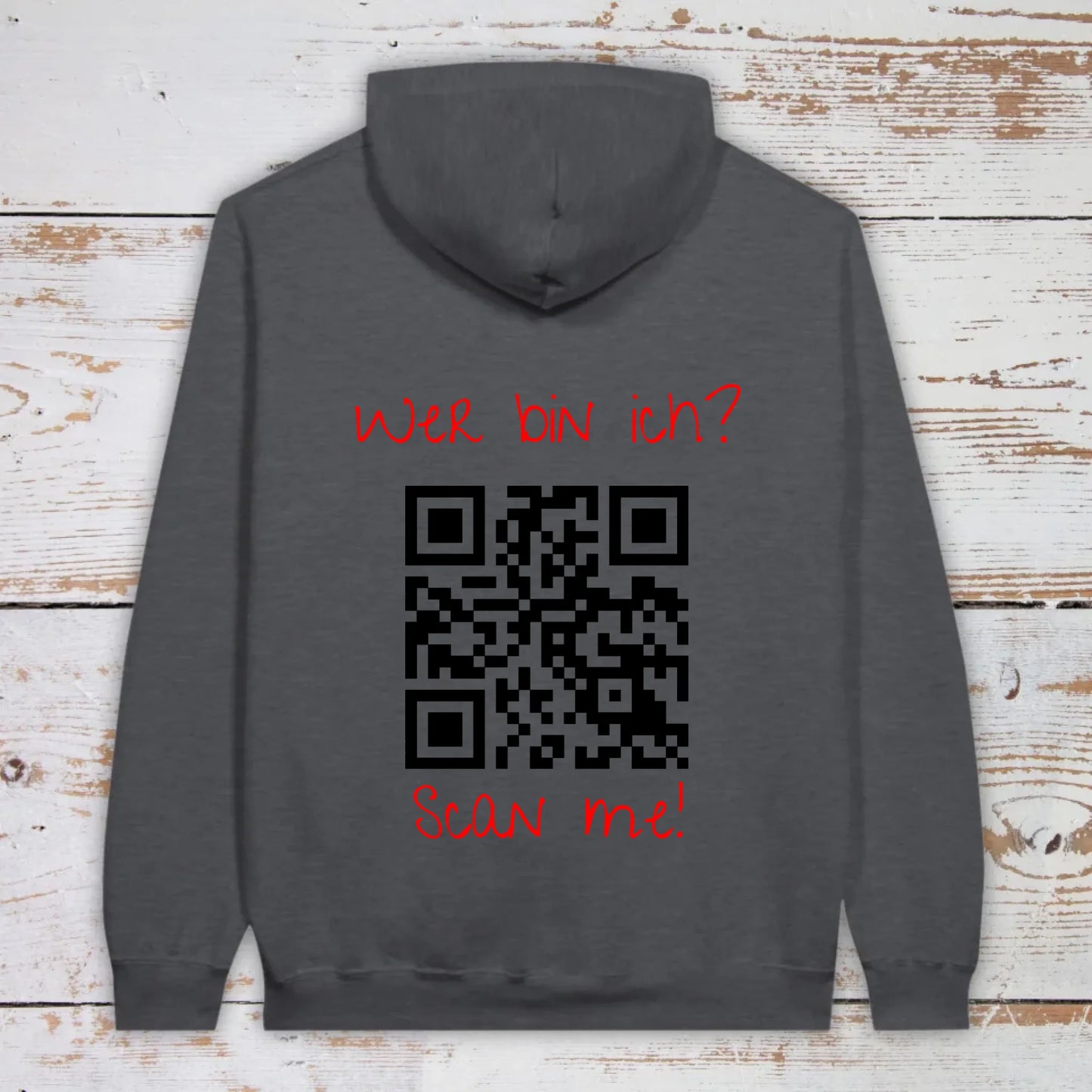 dein QR-Code | Strichcode mit Text - individueller Code Hoodie | Personalize Palace