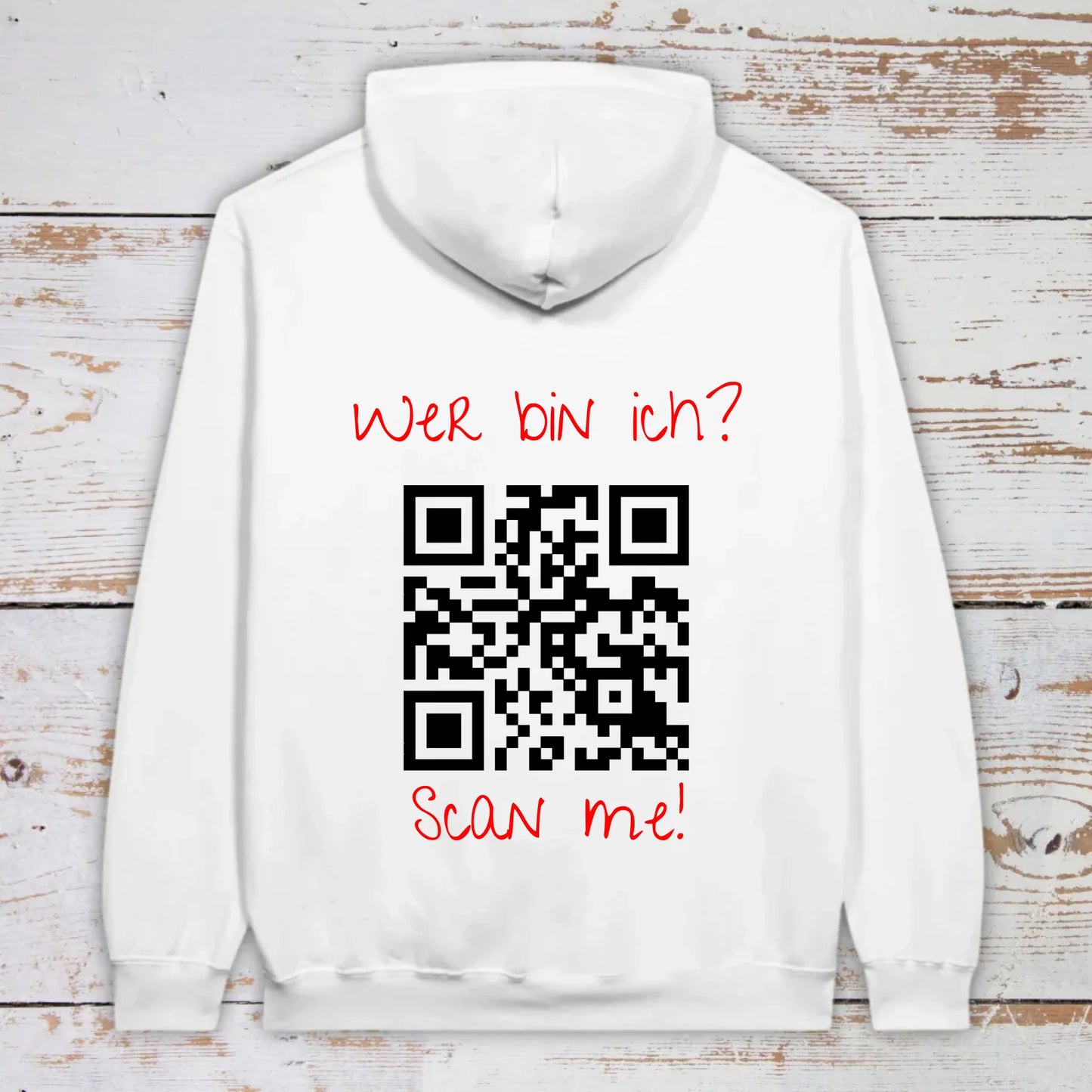 dein QR-Code | Strichcode mit Text - individueller Code Hoodie | Personalize Palace