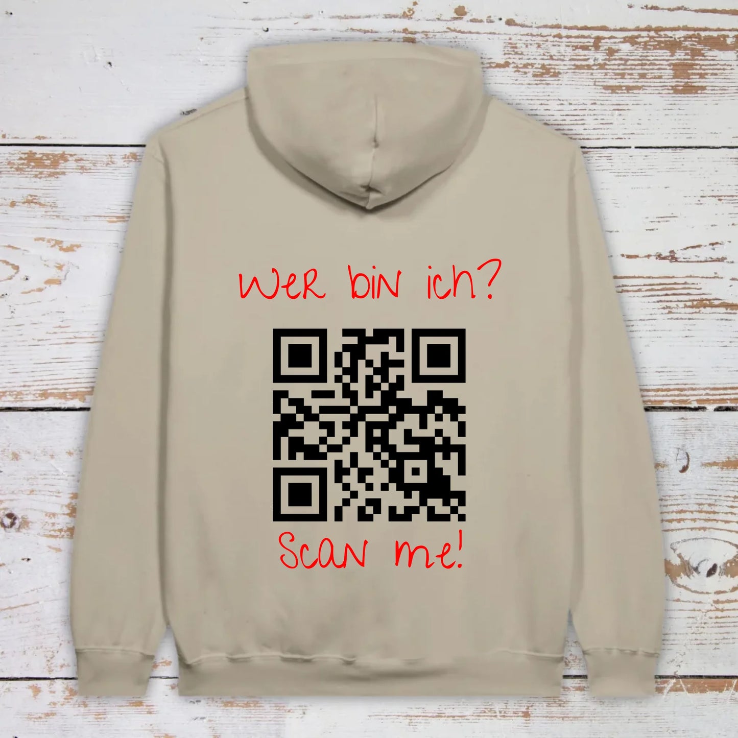 dein QR-Code | Strichcode mit Text - individueller Code Hoodie | Personalize Palace