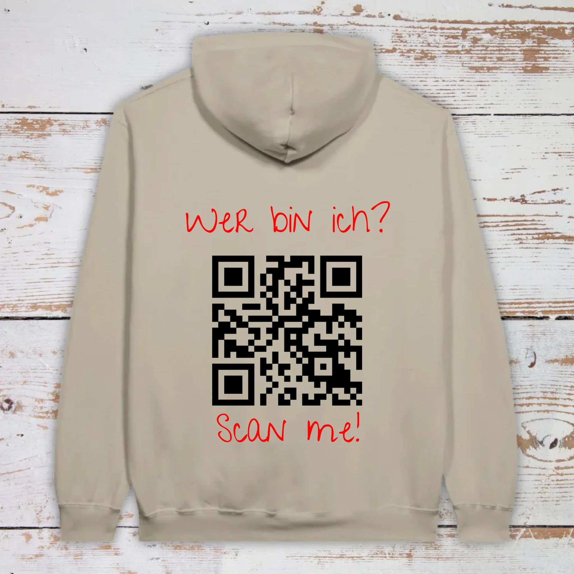 dein QR-Code | Strichcode mit Text - individueller Code Hoodie | Personalize Palace