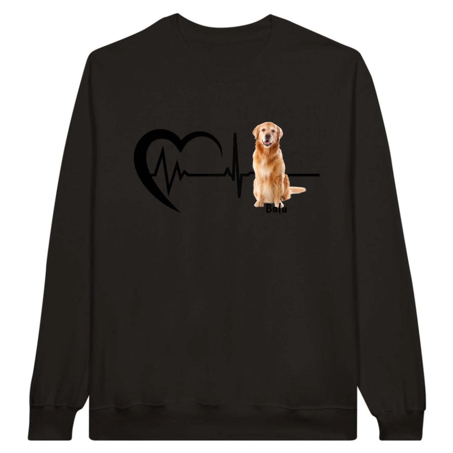 Herzschlag mit Foto - Individueller Hoodie oder Sweatshirt