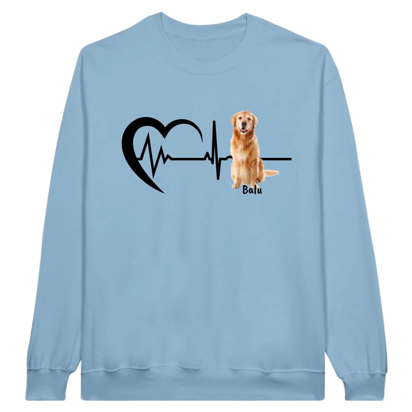 Herzschlag mit Foto - Individueller Hoodie oder Sweatshirt