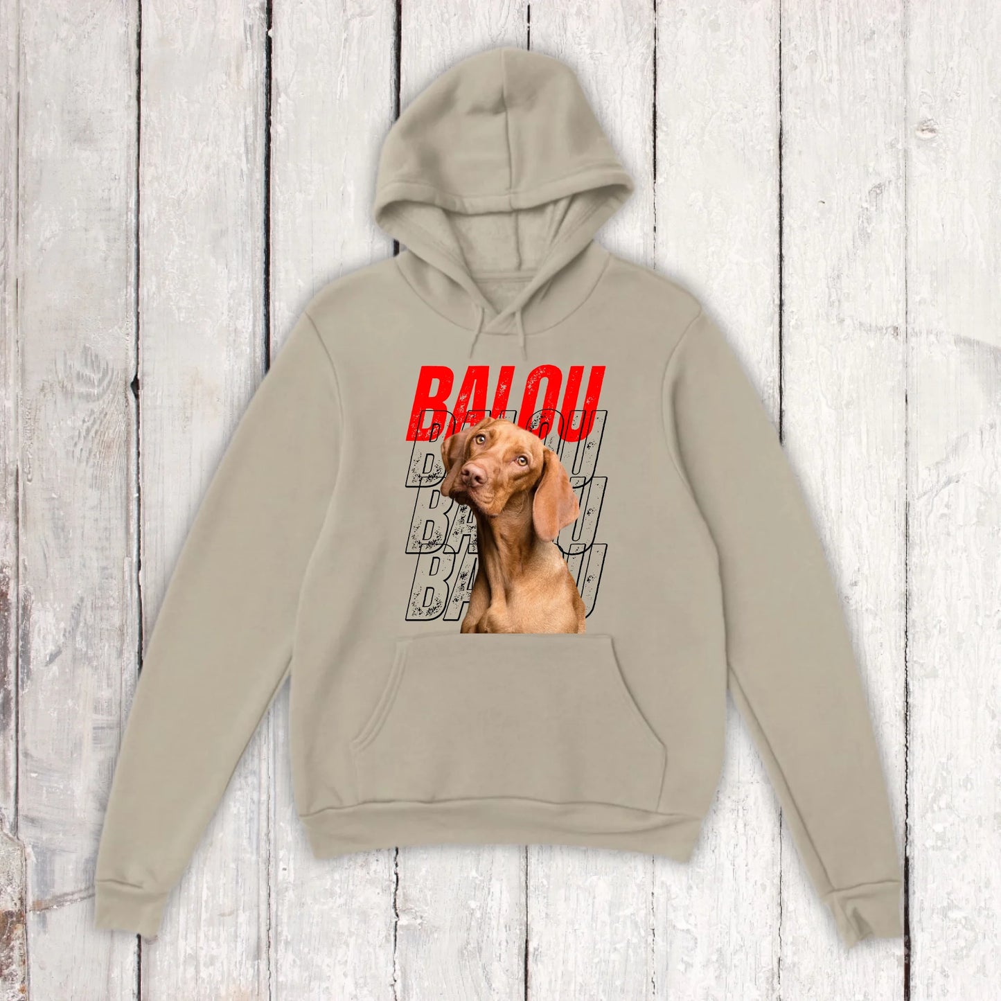 Hundename mit Bild - individueller Hoodie