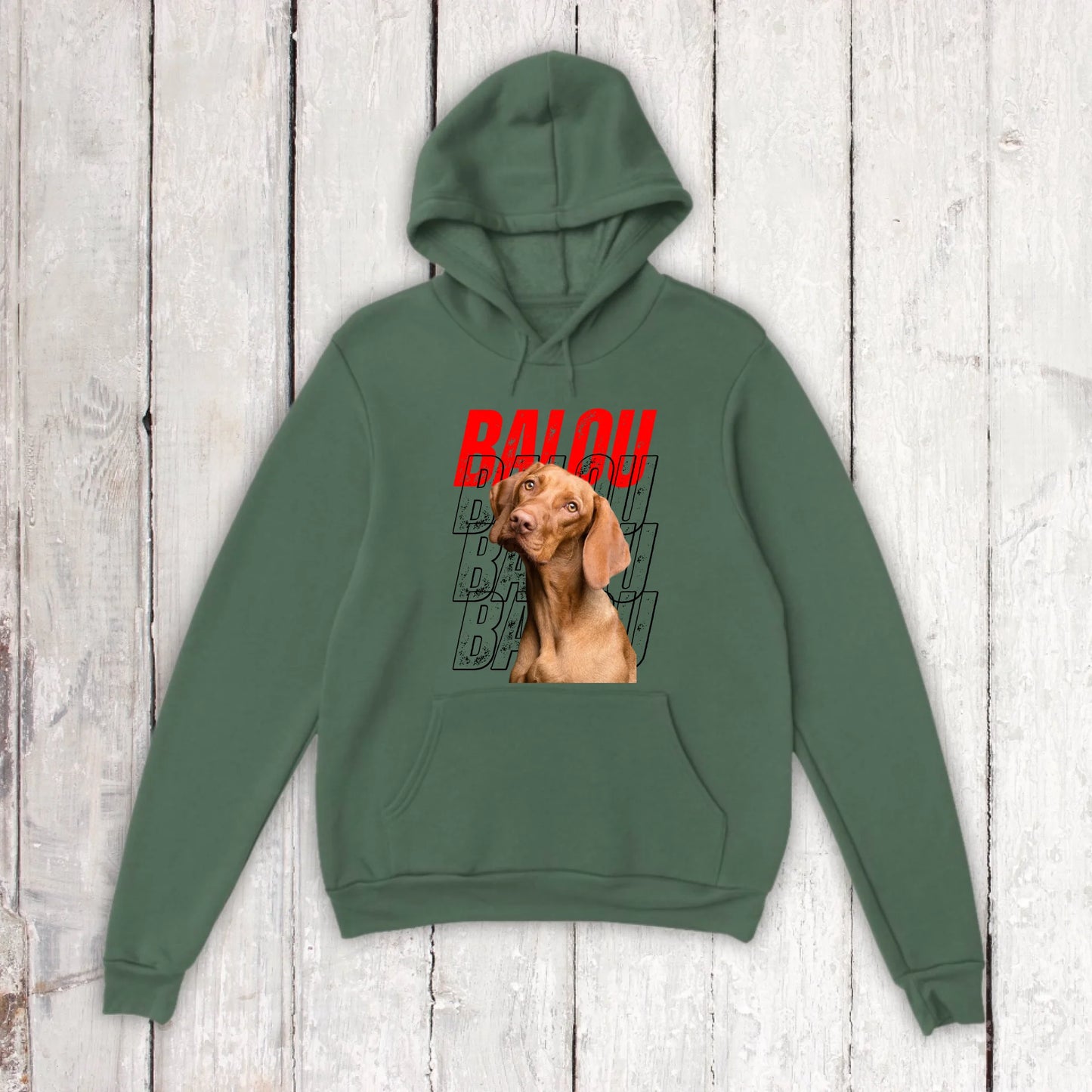 Hundename mit Bild - individueller Hoodie | Personalize Palace