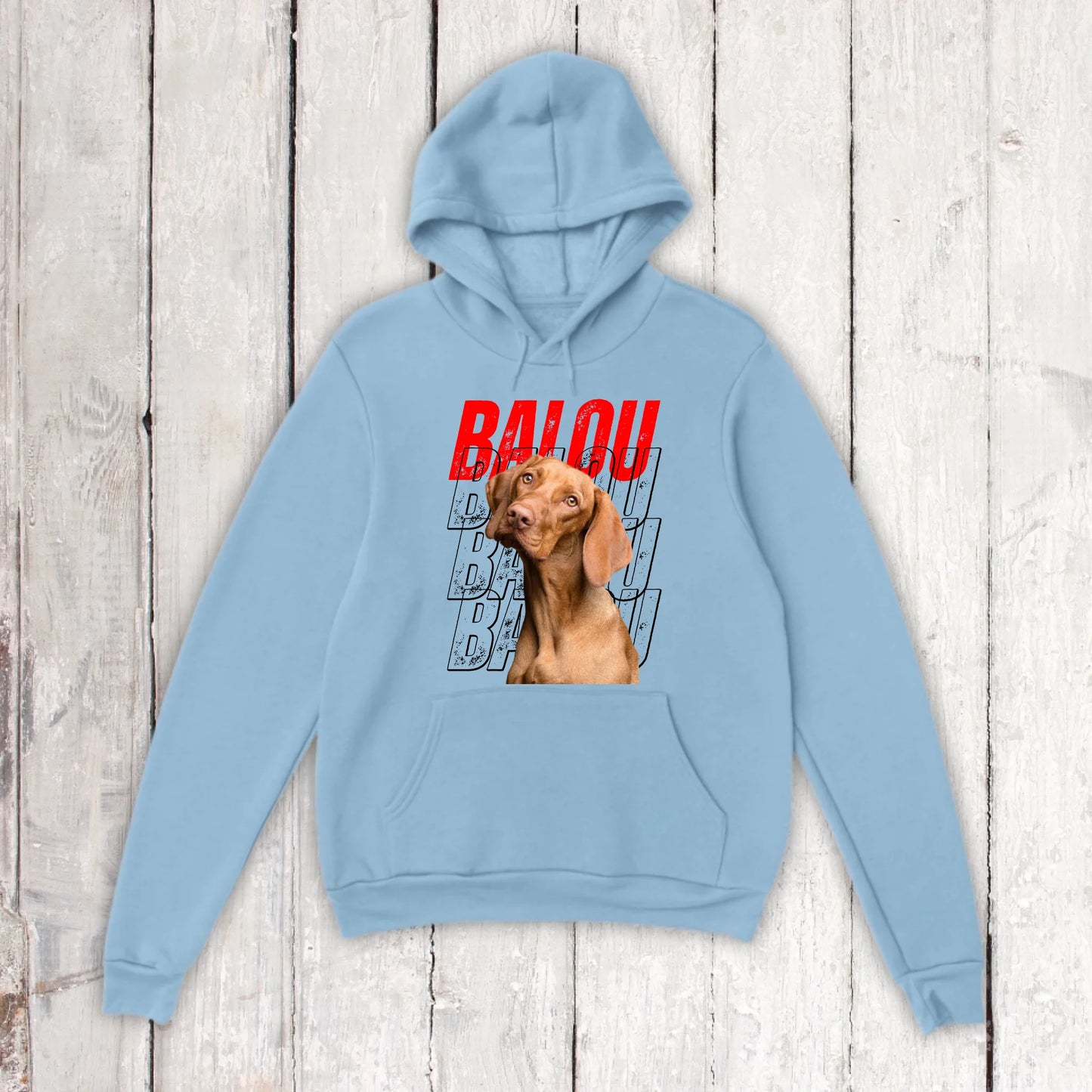 Hundename mit Bild - individueller Hoodie