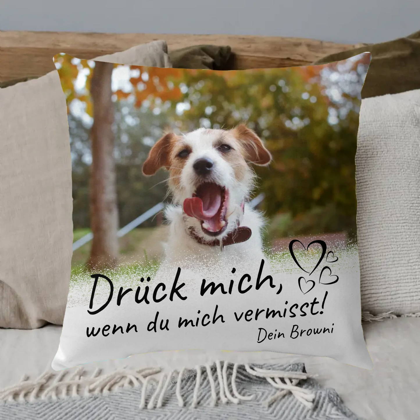 Wenn du mich vermisst - Individuelles Kissen