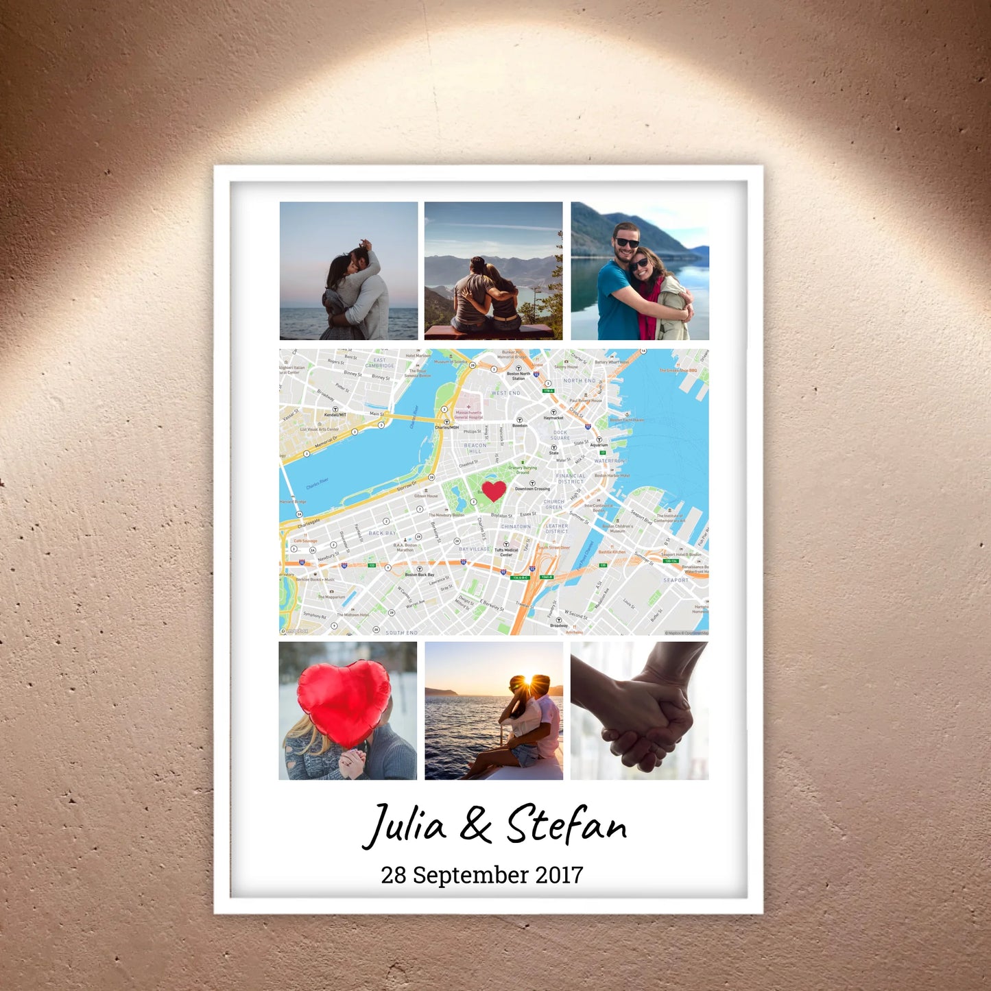 Foto und Ort Collage - Individuelle Fotolandkarte