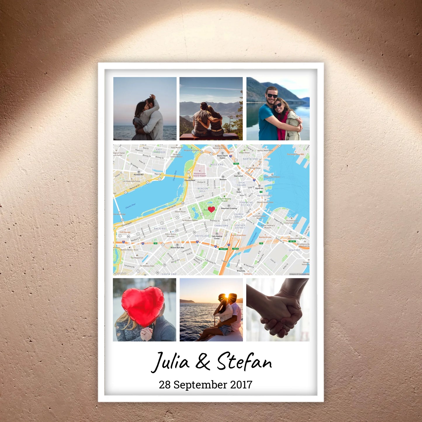 Foto und Ort Collage - Individuelle Fotolandkarte