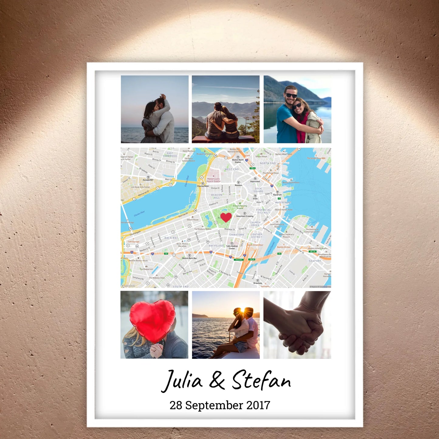 Foto und Ort Collage - Individuelle Fotolandkarte