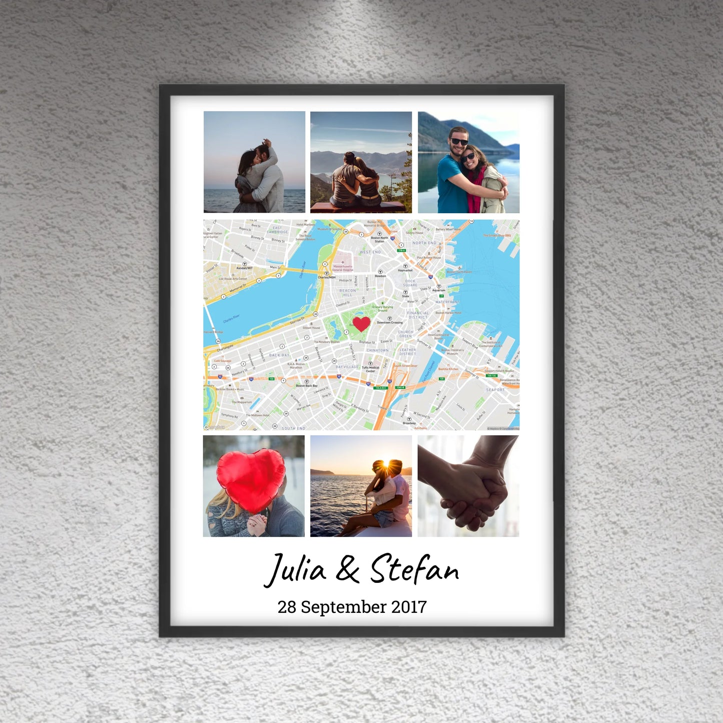 Foto und Ort Collage - Individuelle Fotolandkarte