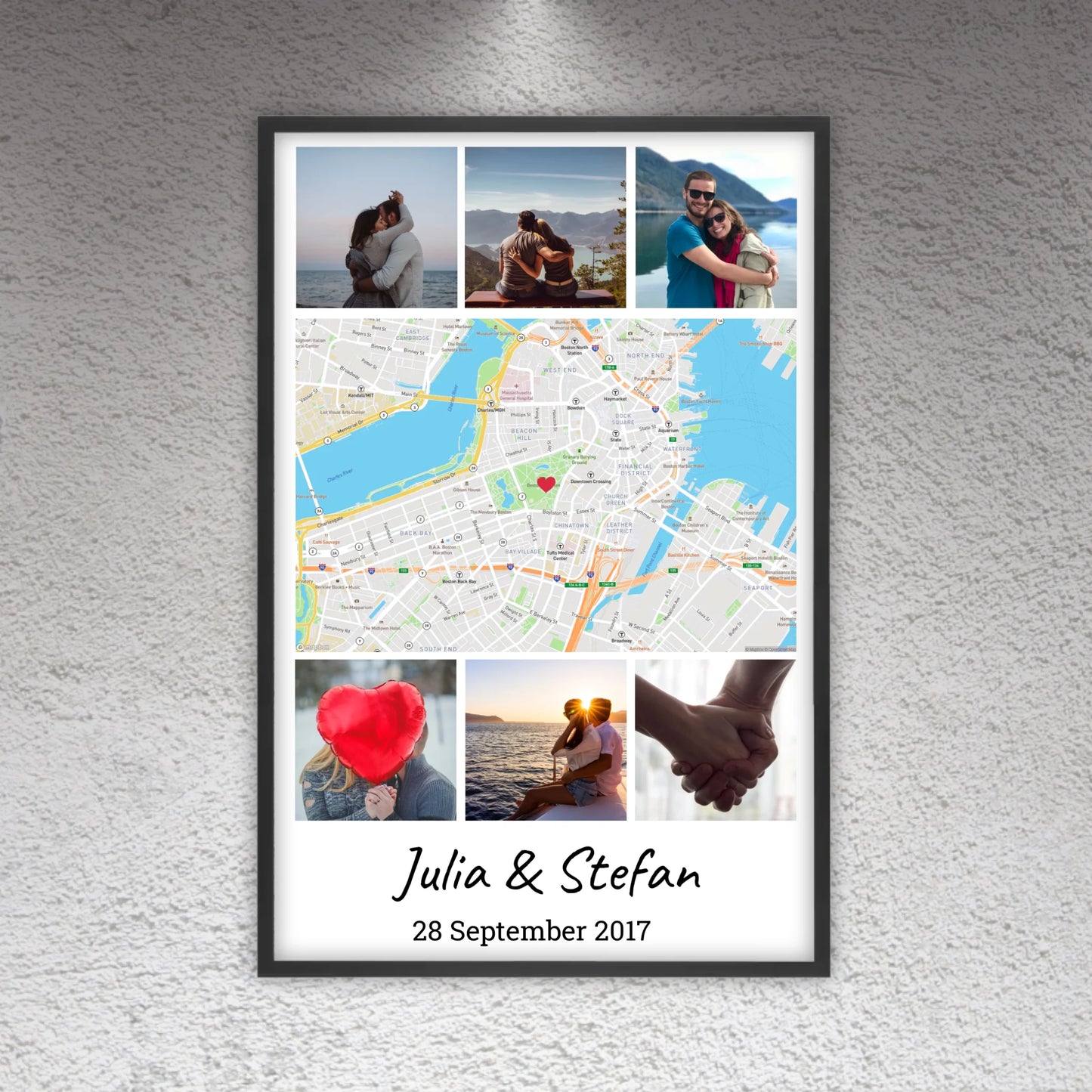 Foto und Ort Collage - Individuelle Fotolandkarte