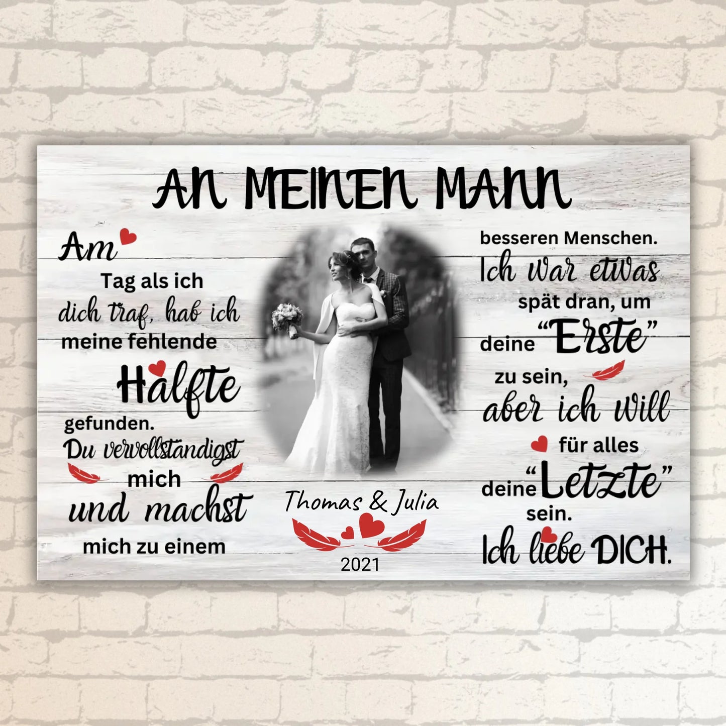 Mein Happy End (an sie oder ihn) - Paar-Leinwand