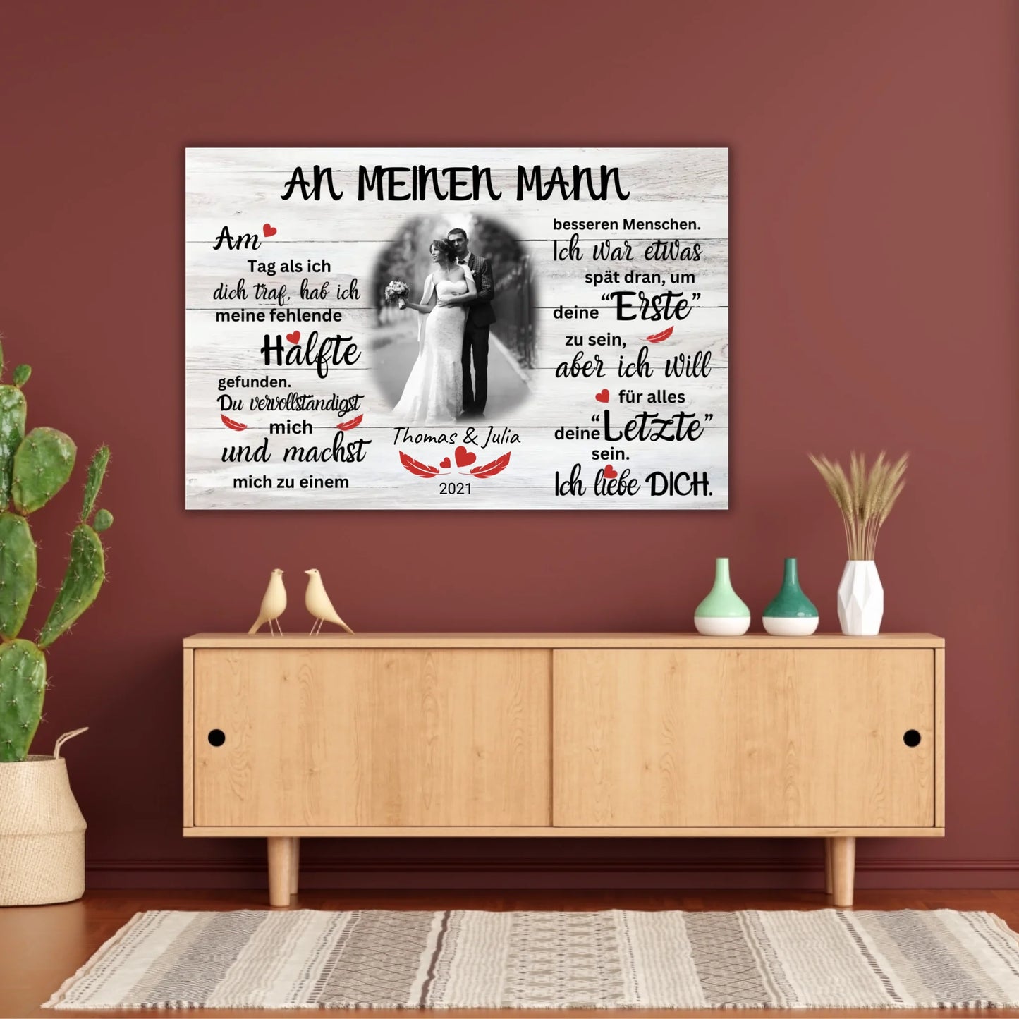 Mein Happy End (an sie oder ihn) - Paar-Leinwand