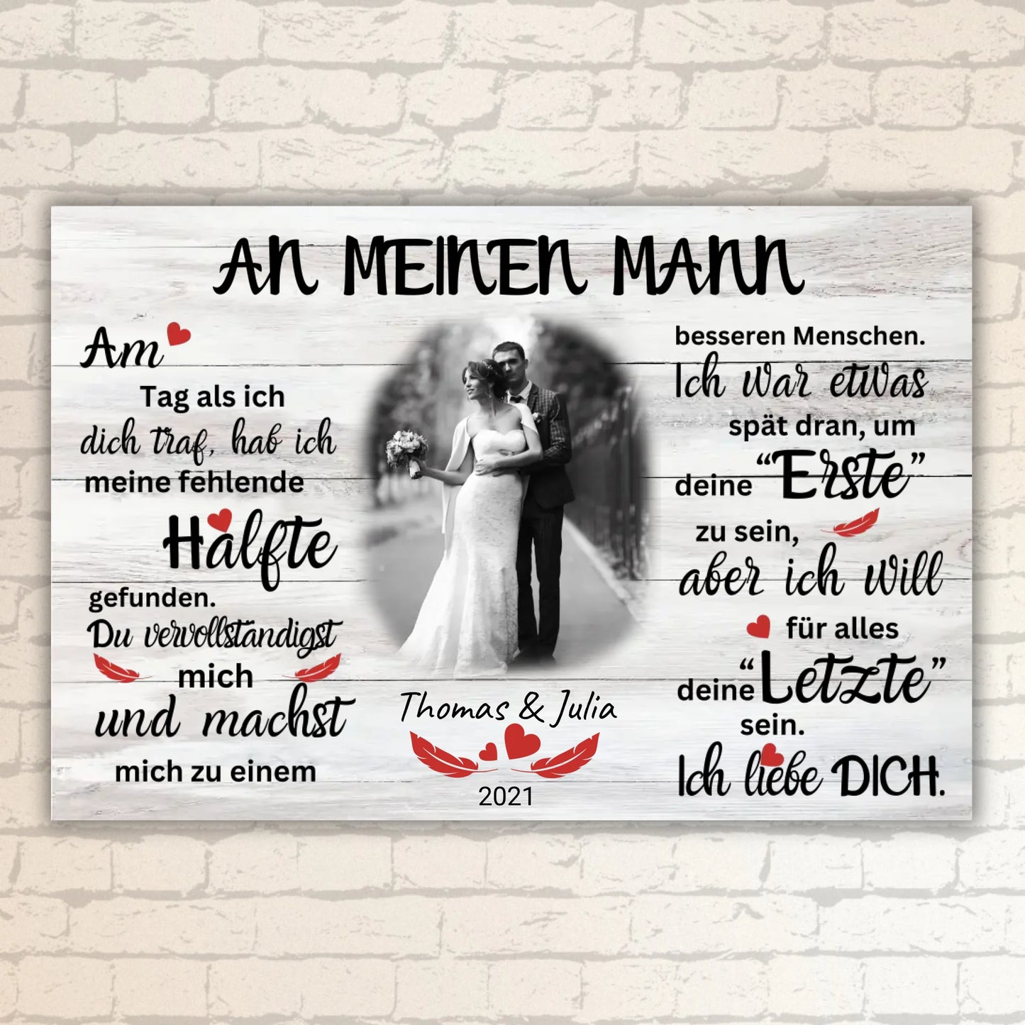 Mein Happy End (an sie oder ihn) - Paar-Leinwand