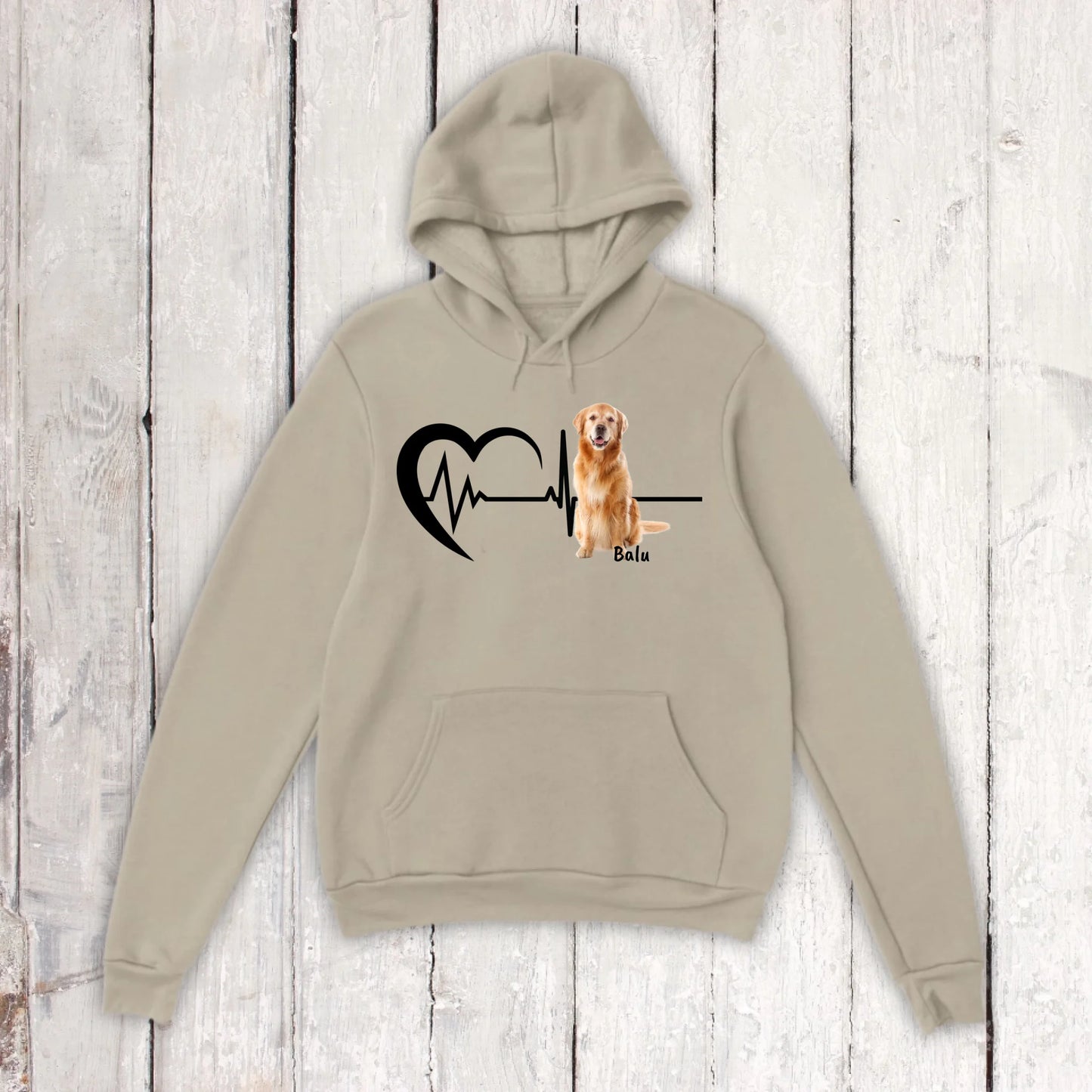 Herzschlag mit Foto - Individuelles Sweatshirt/Pullover oder Hoodie
