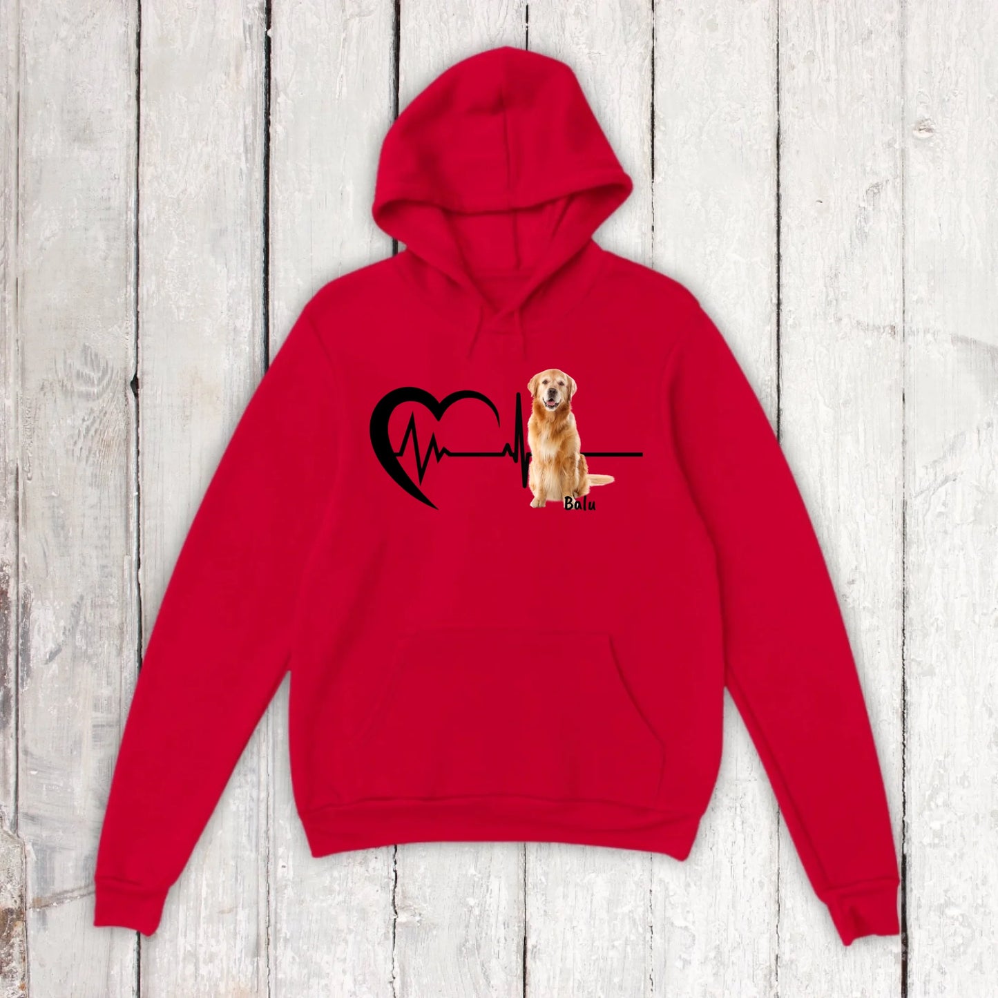 Herzschlag mit Foto - Individuelles Sweatshirt/Pullover oder Hoodie