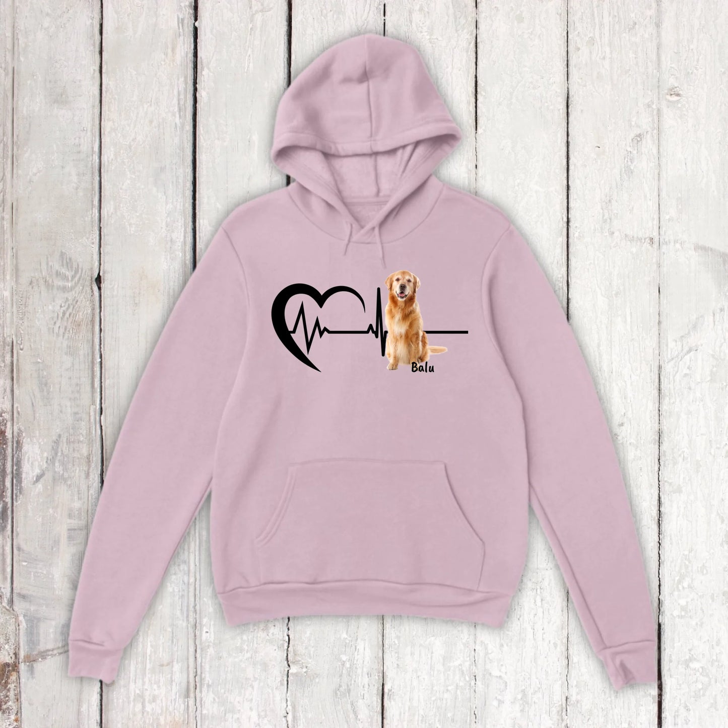 Herzschlag mit Foto - Individuelles Sweatshirt/Pullover oder Hoodie