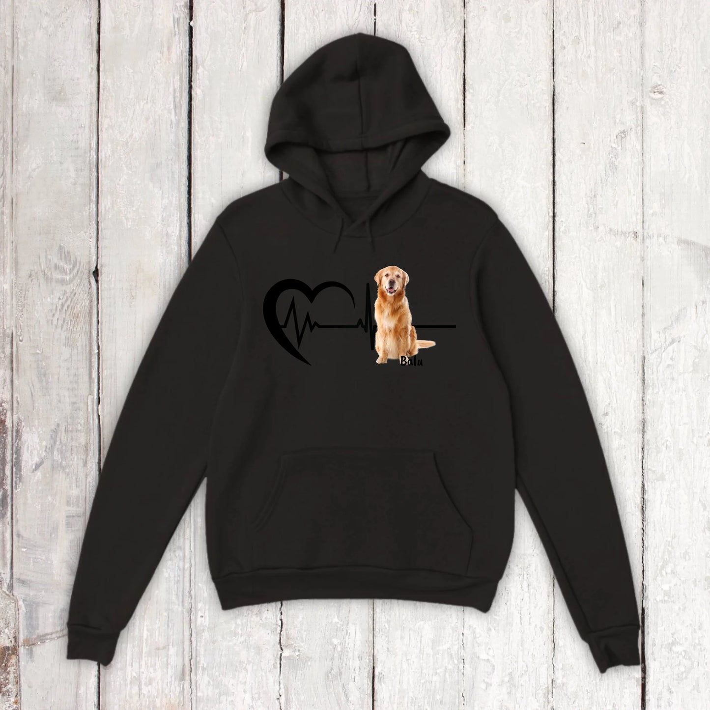 Herzschlag mit Foto - Individuelles Sweatshirt/Pullover oder Hoodie