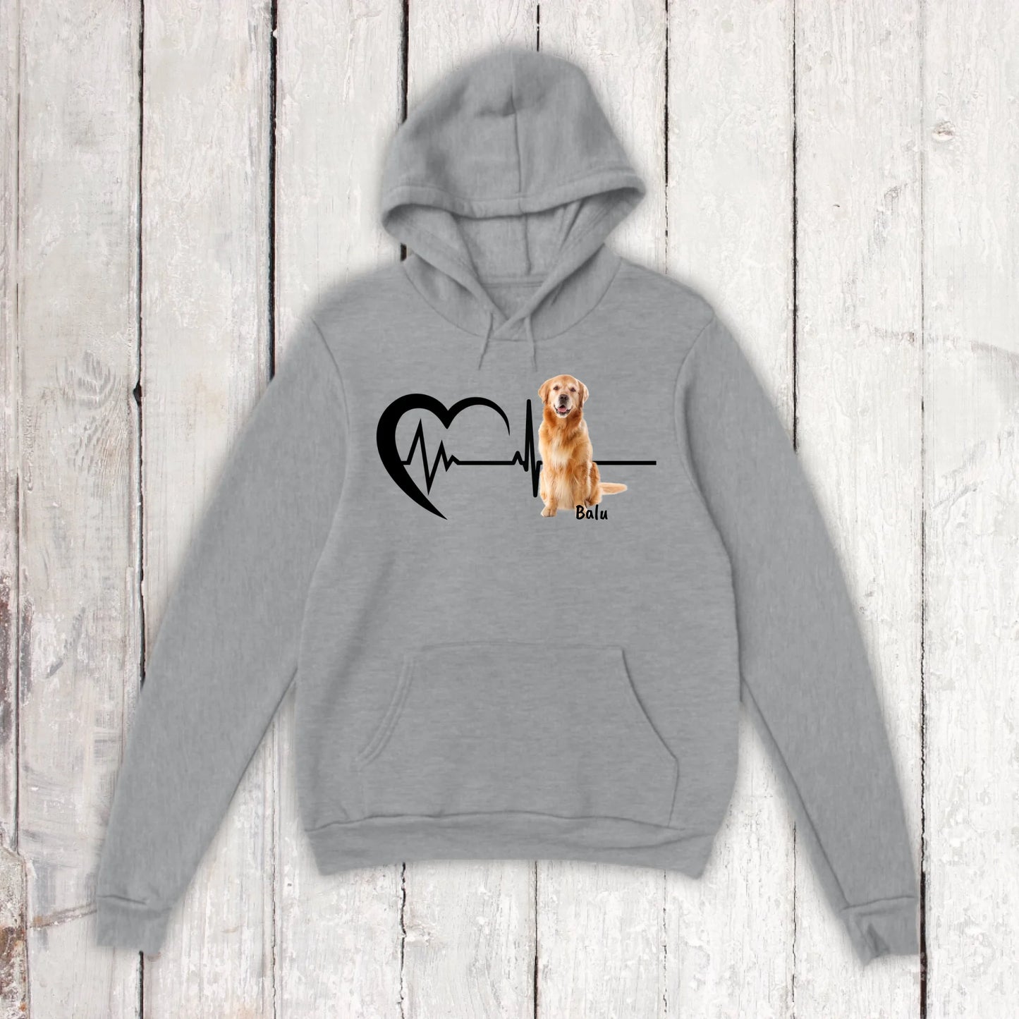 Herzschlag mit Foto - Individuelles Sweatshirt/Pullover oder Hoodie