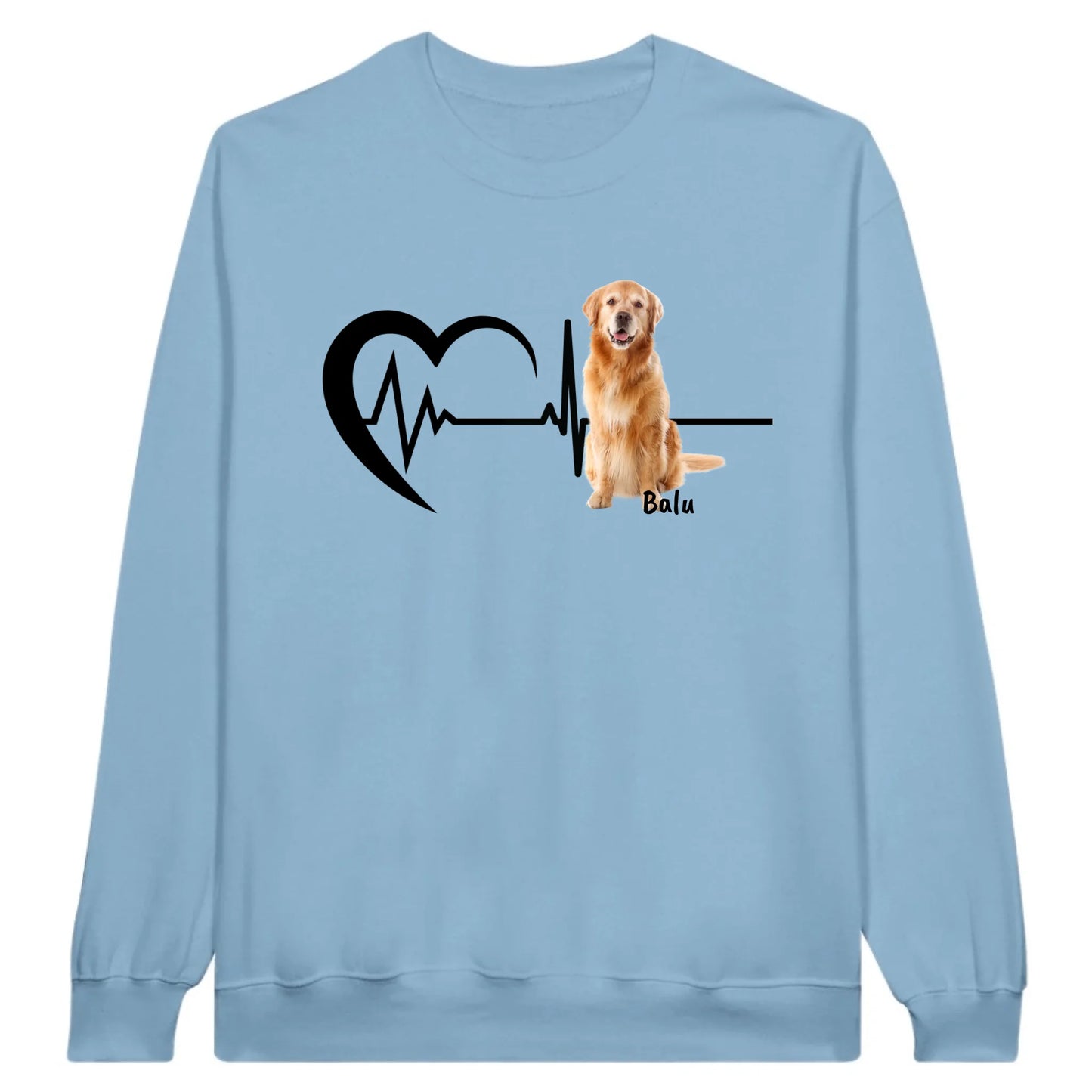 Herzschlag mit Foto - Individuelles Sweatshirt/Pullover oder Hoodie