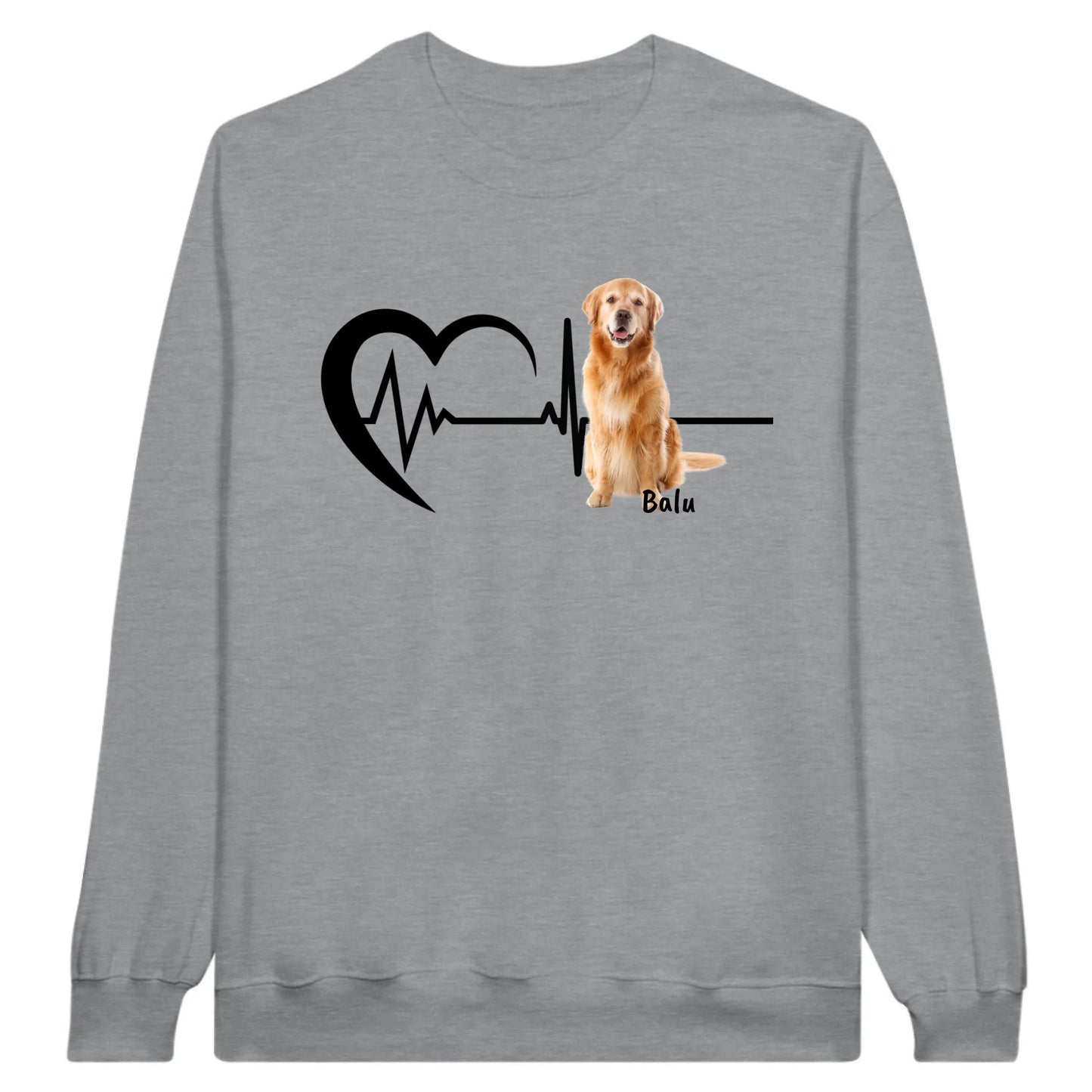 Herzschlag mit Foto - Individuelles Sweatshirt/Pullover oder Hoodie