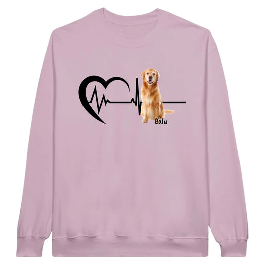 Herzschlag mit Foto - Individuelles Sweatshirt/Pullover oder Hoodie