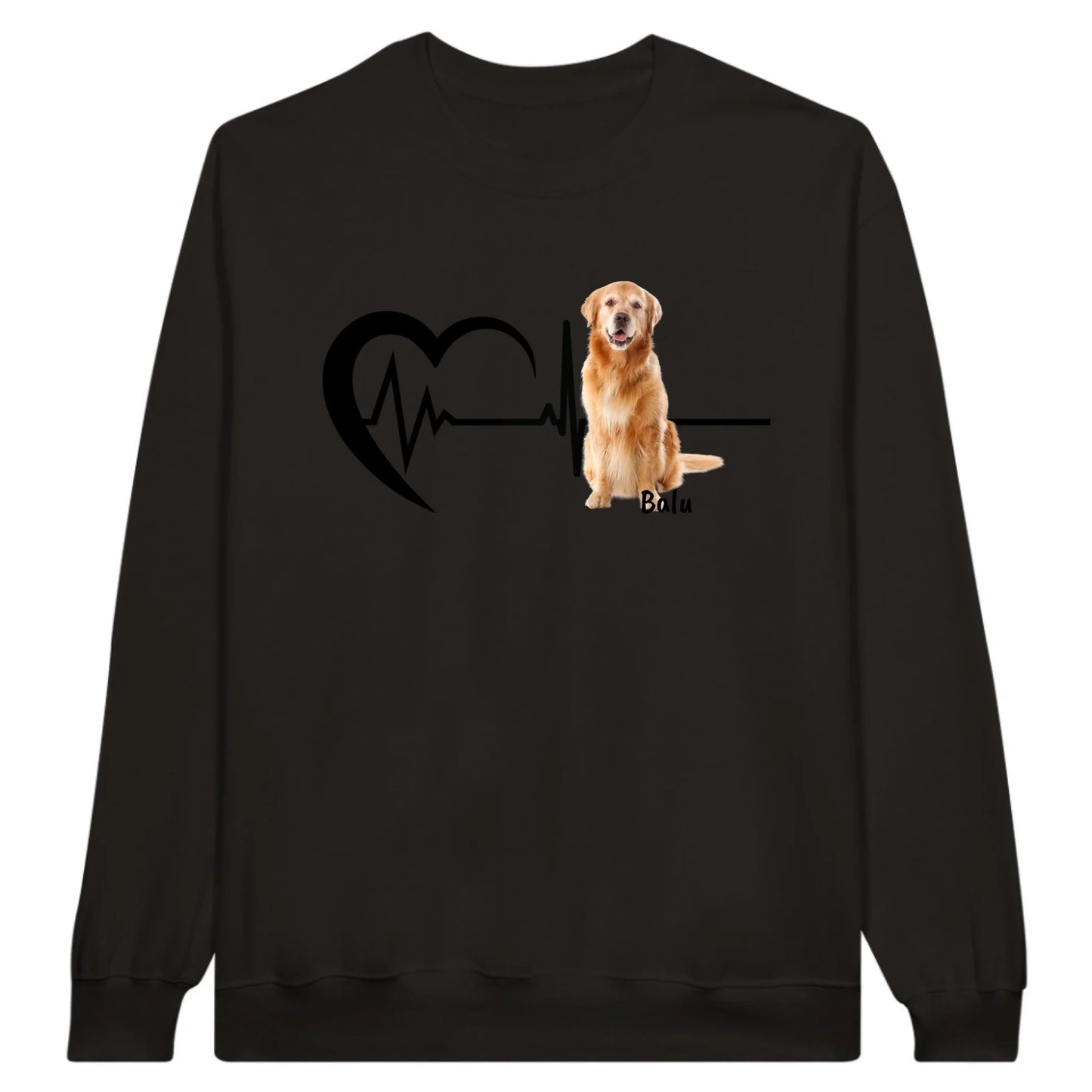Herzschlag mit Foto - Individuelles Sweatshirt/Pullover oder Hoodie