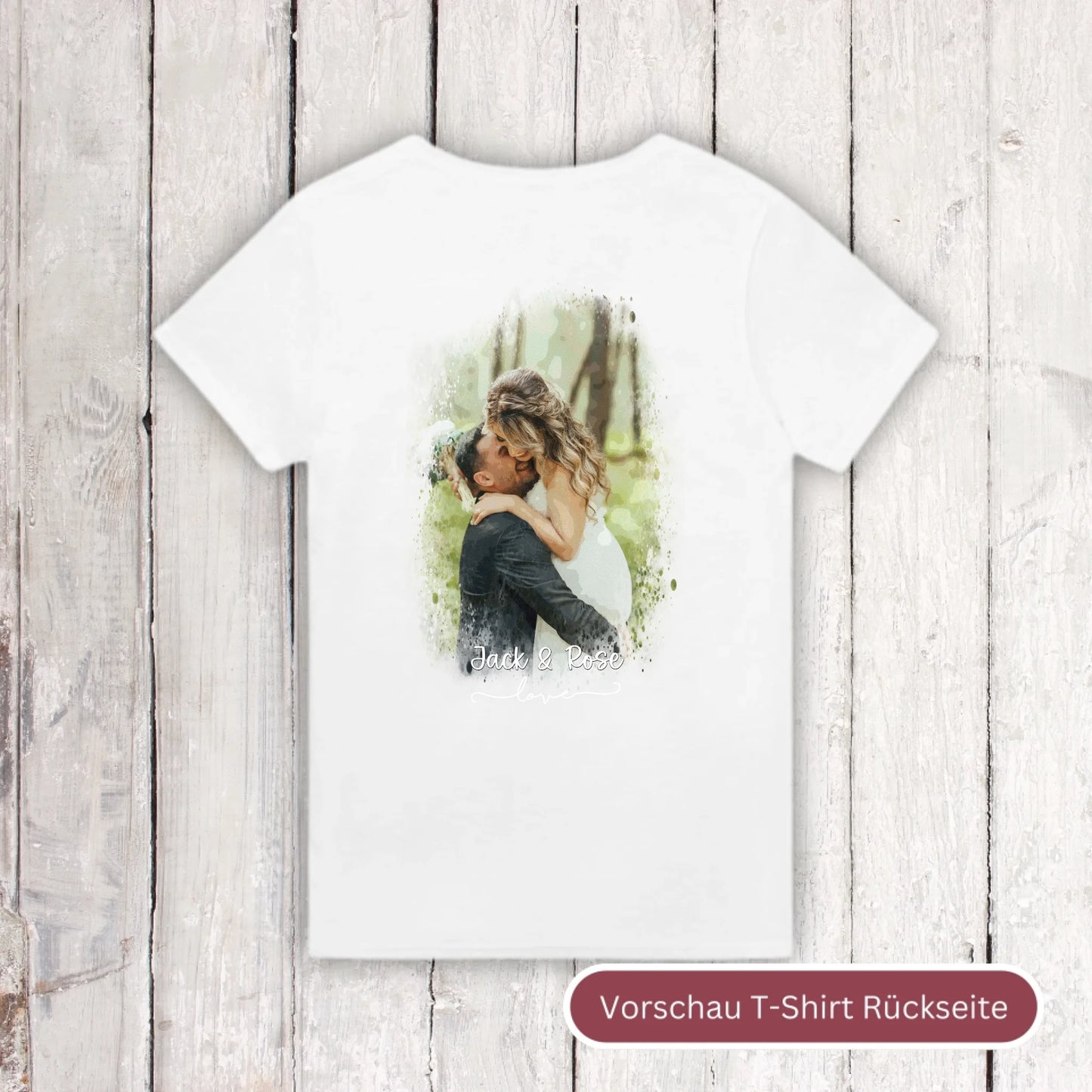 Foto in Wasserfarben/Aquarell - individuelles T-Shirt