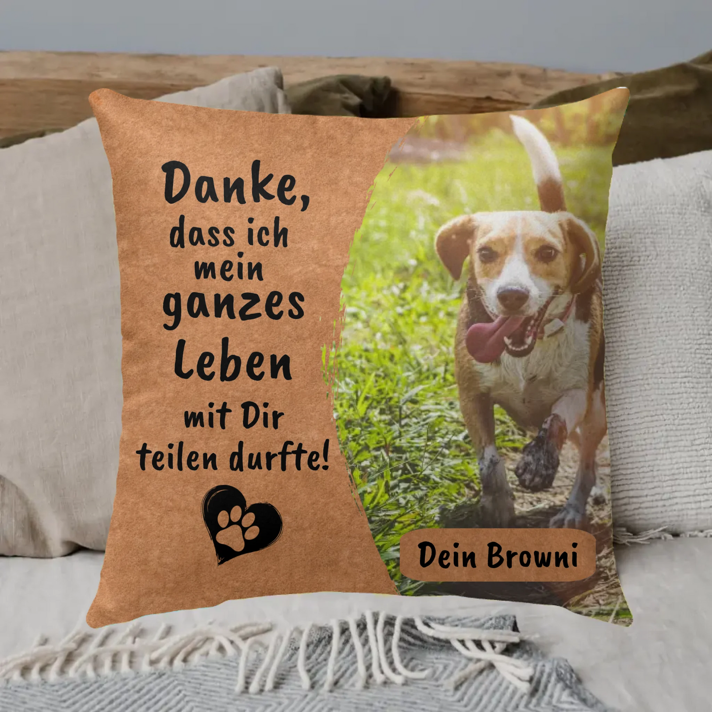 Danke an deinen Hund - Individuelles Kissen