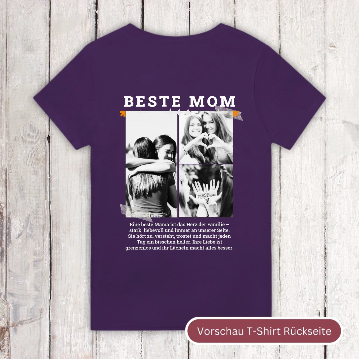 BESTE MOM Hoodie mit bis zu 3 Fotos - individueller Hoodie
