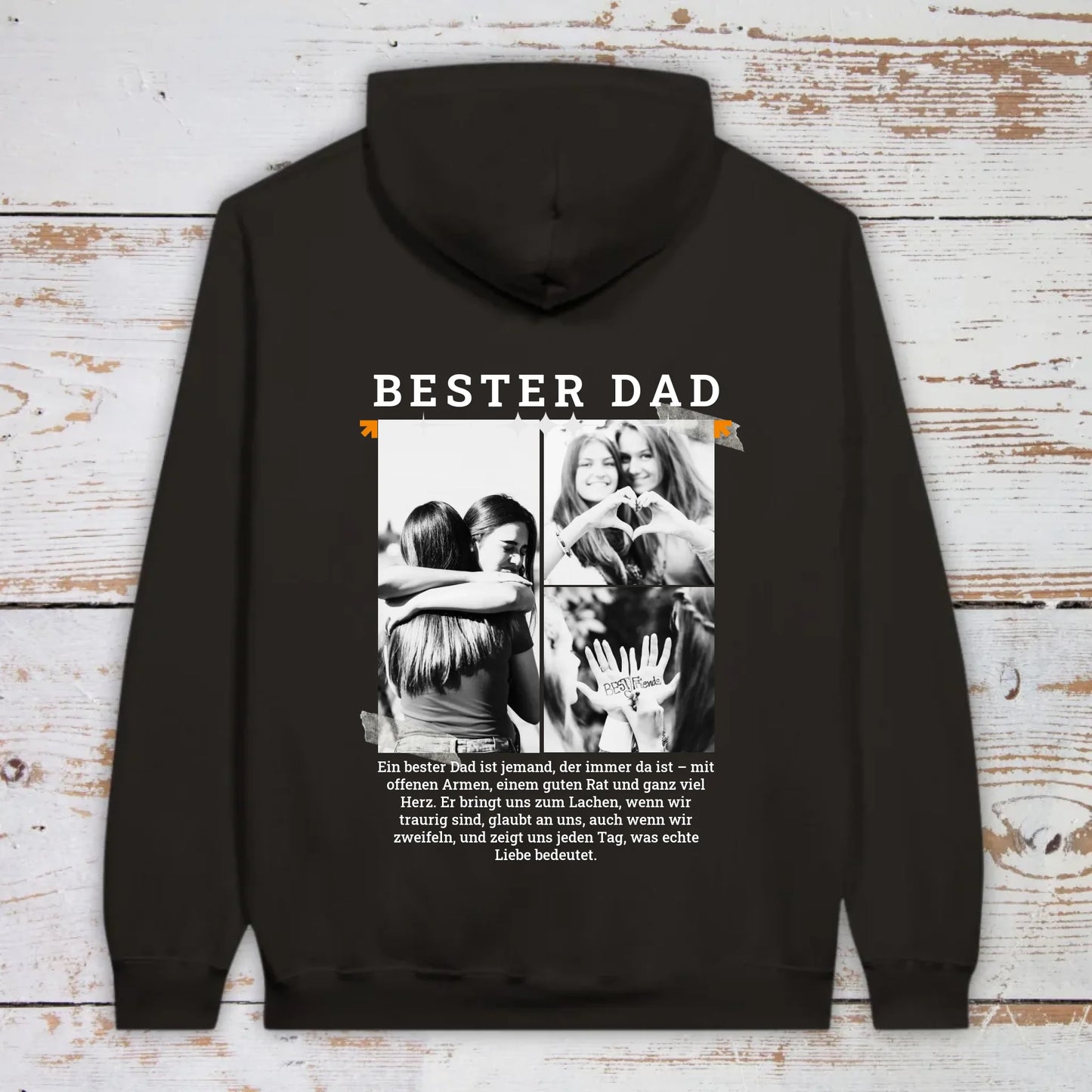 BESTER DAD Hoodie mit bis zu 3 Fotos - individueller Hoodie | Personalize Palace