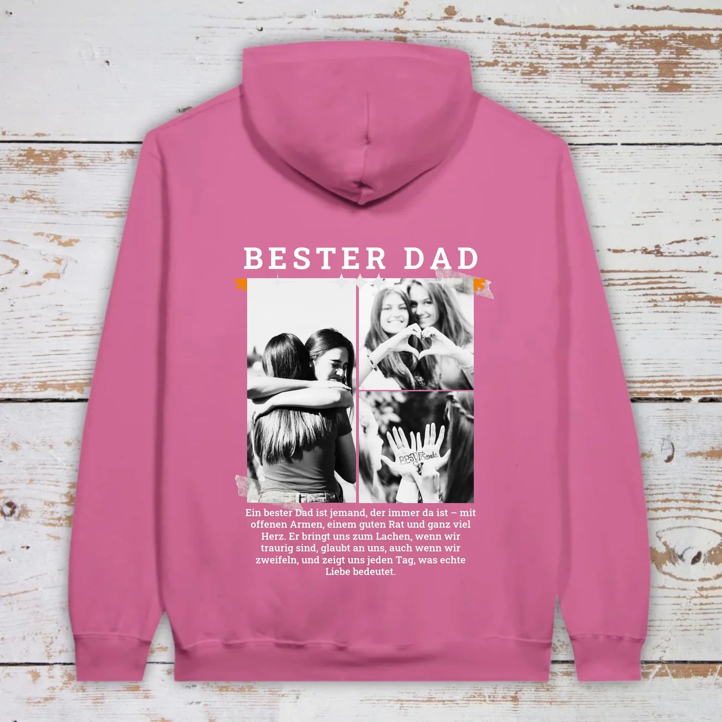 BESTER DAD Hoodie mit bis zu 3 Fotos - individueller Hoodie | Personalize Palace